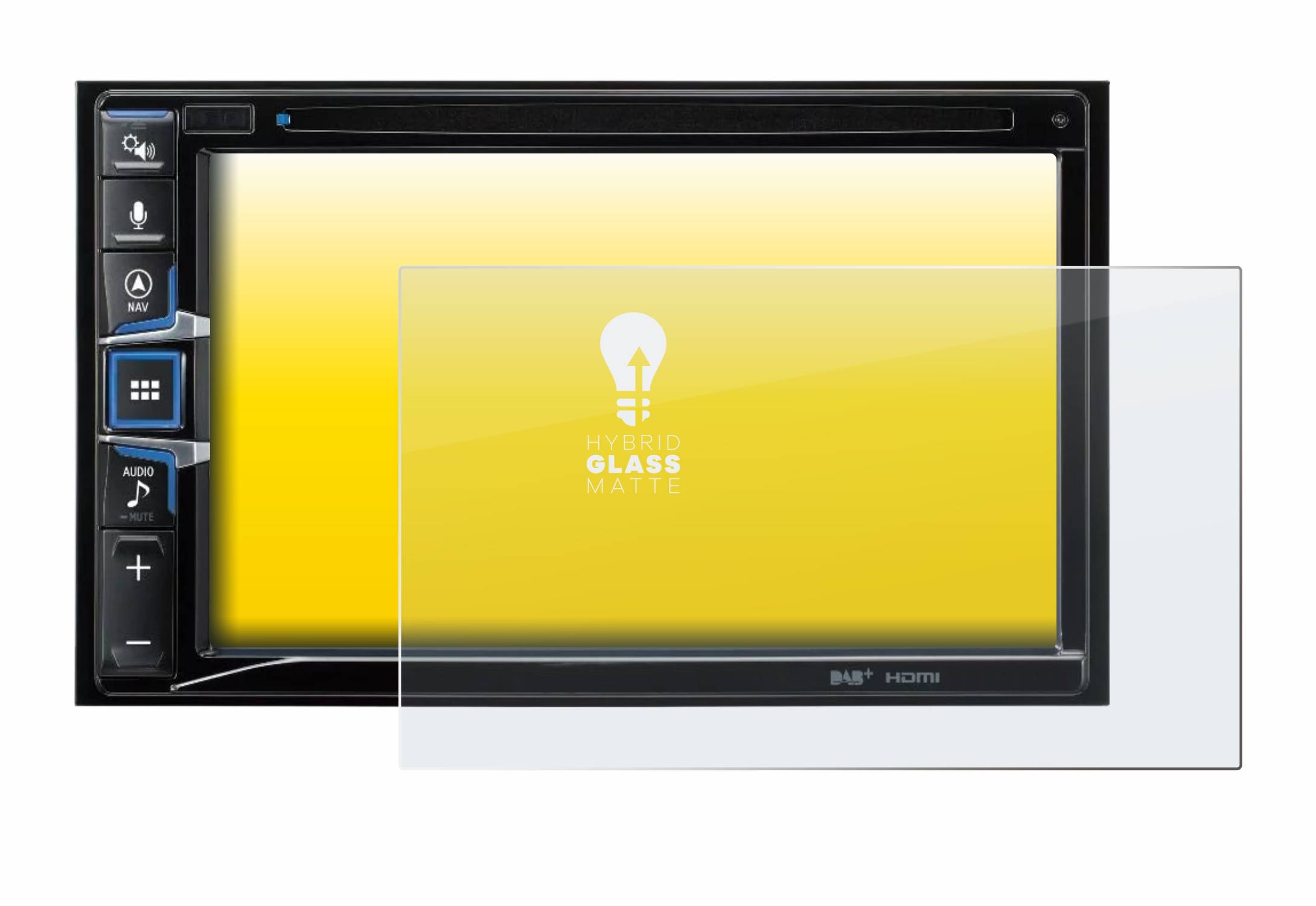 upscreen Hybrid Glas Matt Panzer-Folie für Alpine INE-W611D