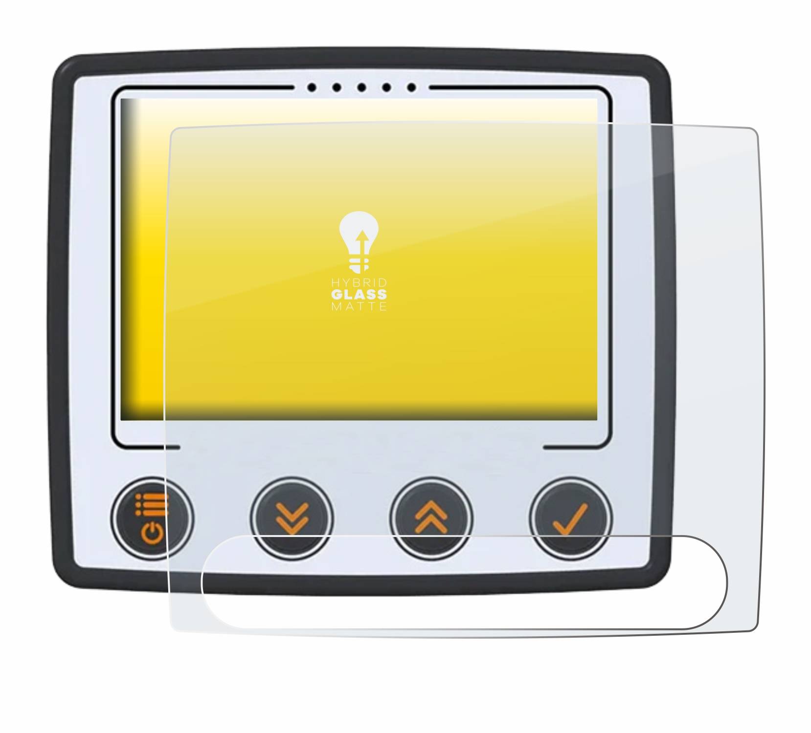 upscreen Hybrid Glas Matt Panzer-Folie für Skytraxx 5 Mini