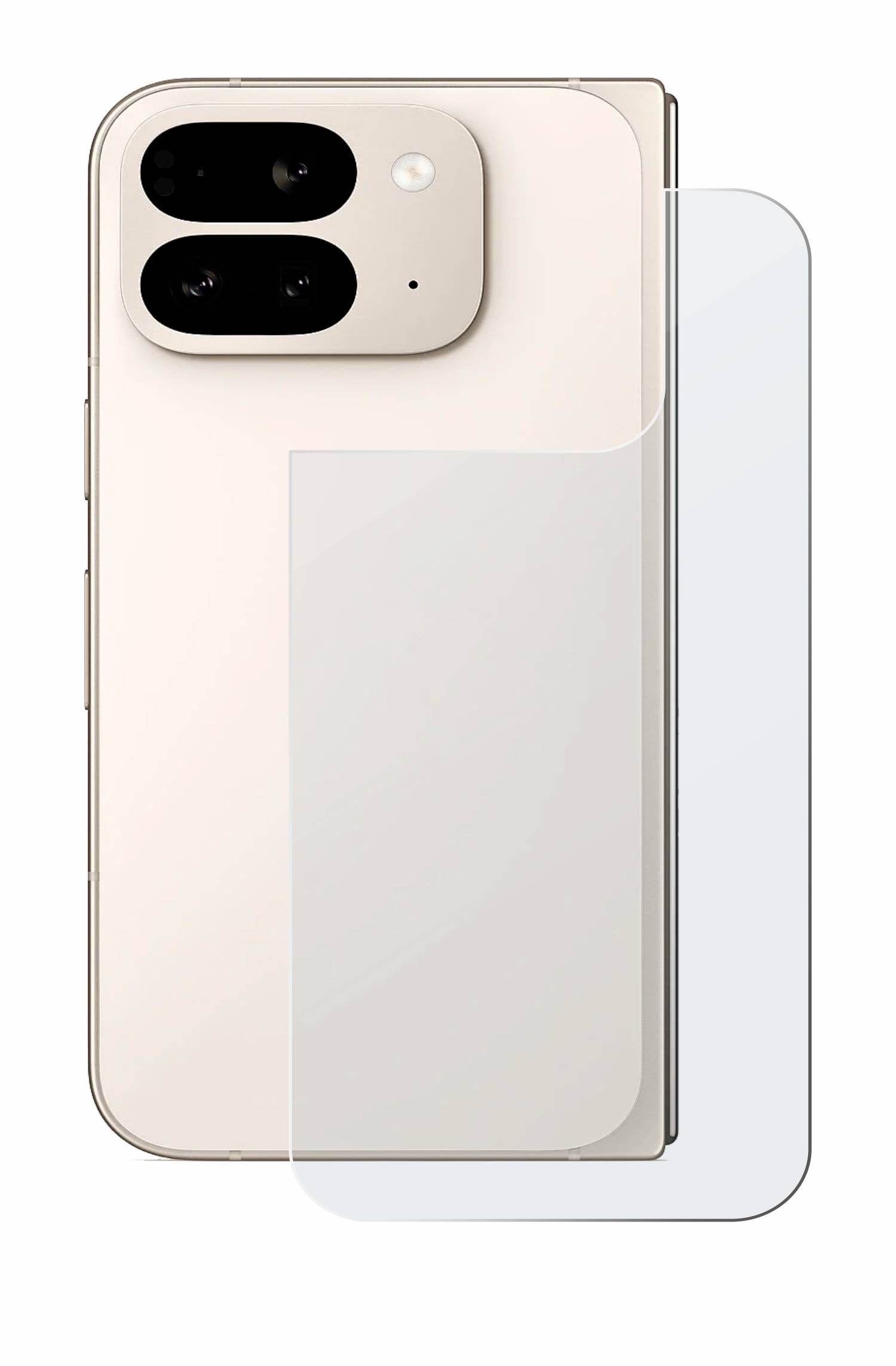 upscreen Hybrid Glas Matt Panzer-Folie für Google Pixel 9 Pro Fold (Rückseite)
