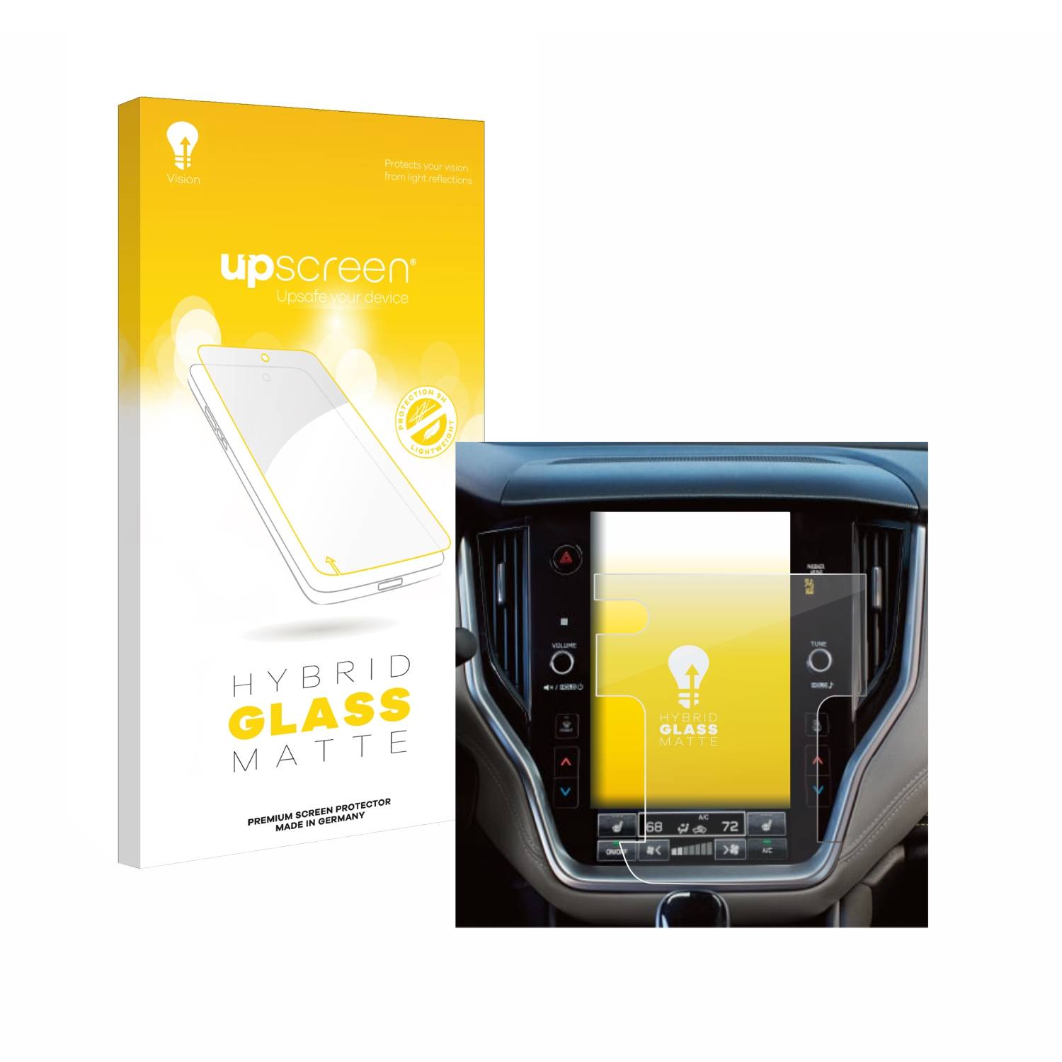 upscreen Hybrid Glas Matt Panzer-Folie für Subaru Outback 2023 11,9