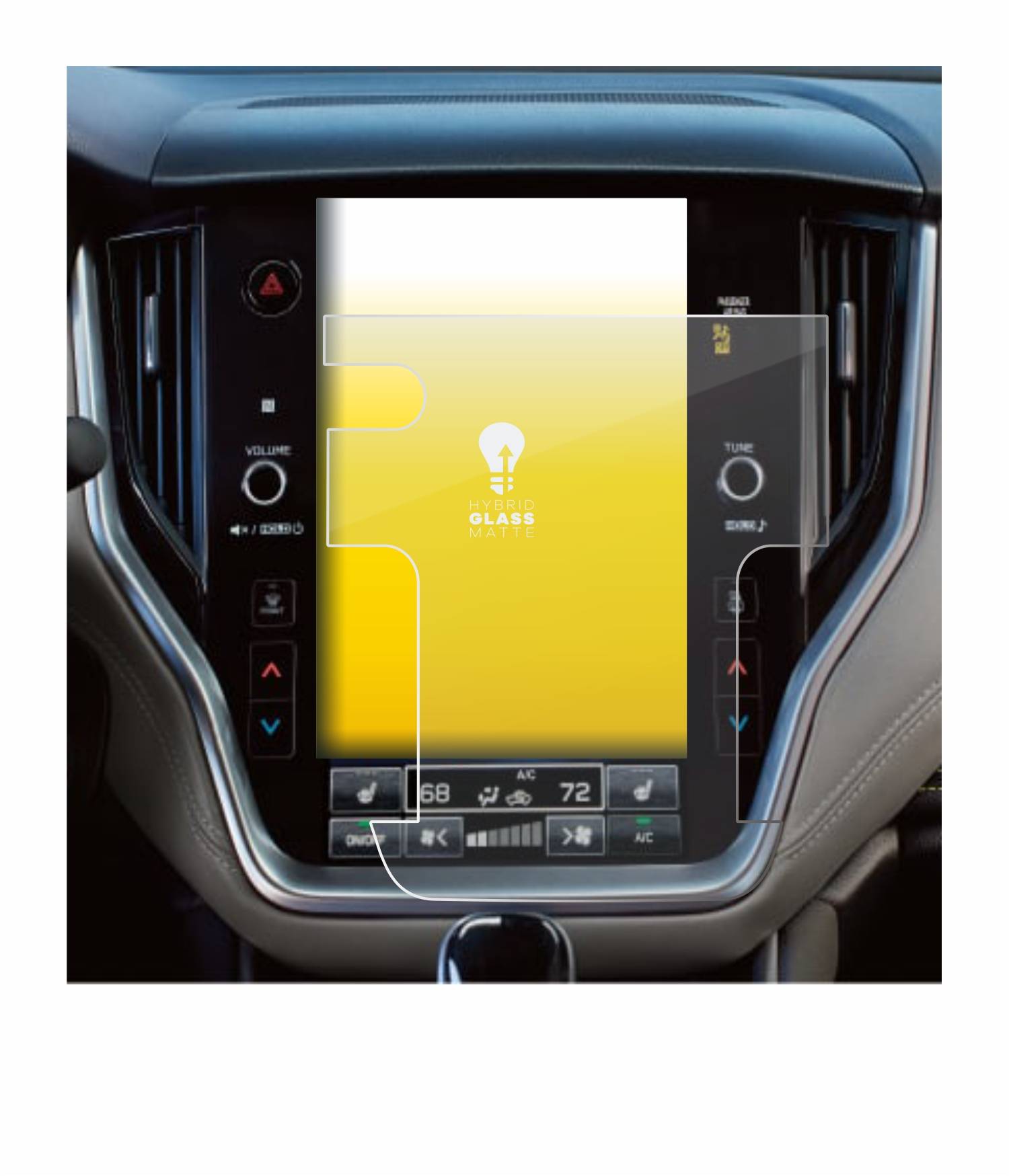 upscreen Hybrid Glas Matt Panzer-Folie für Subaru Outback 2023 11,9