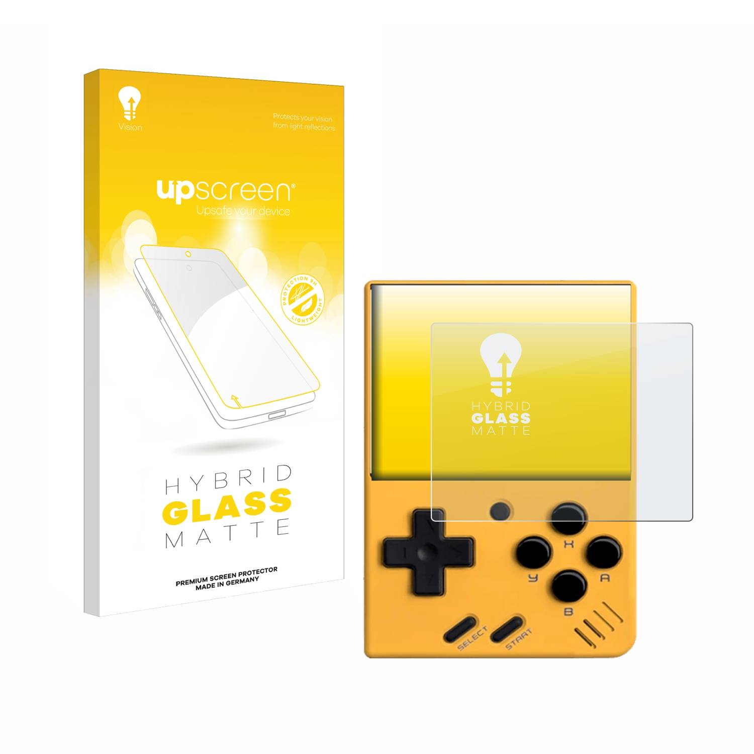 upscreen Hybrid Glas Matt Panzer-Folie für Miyoo Mini V4