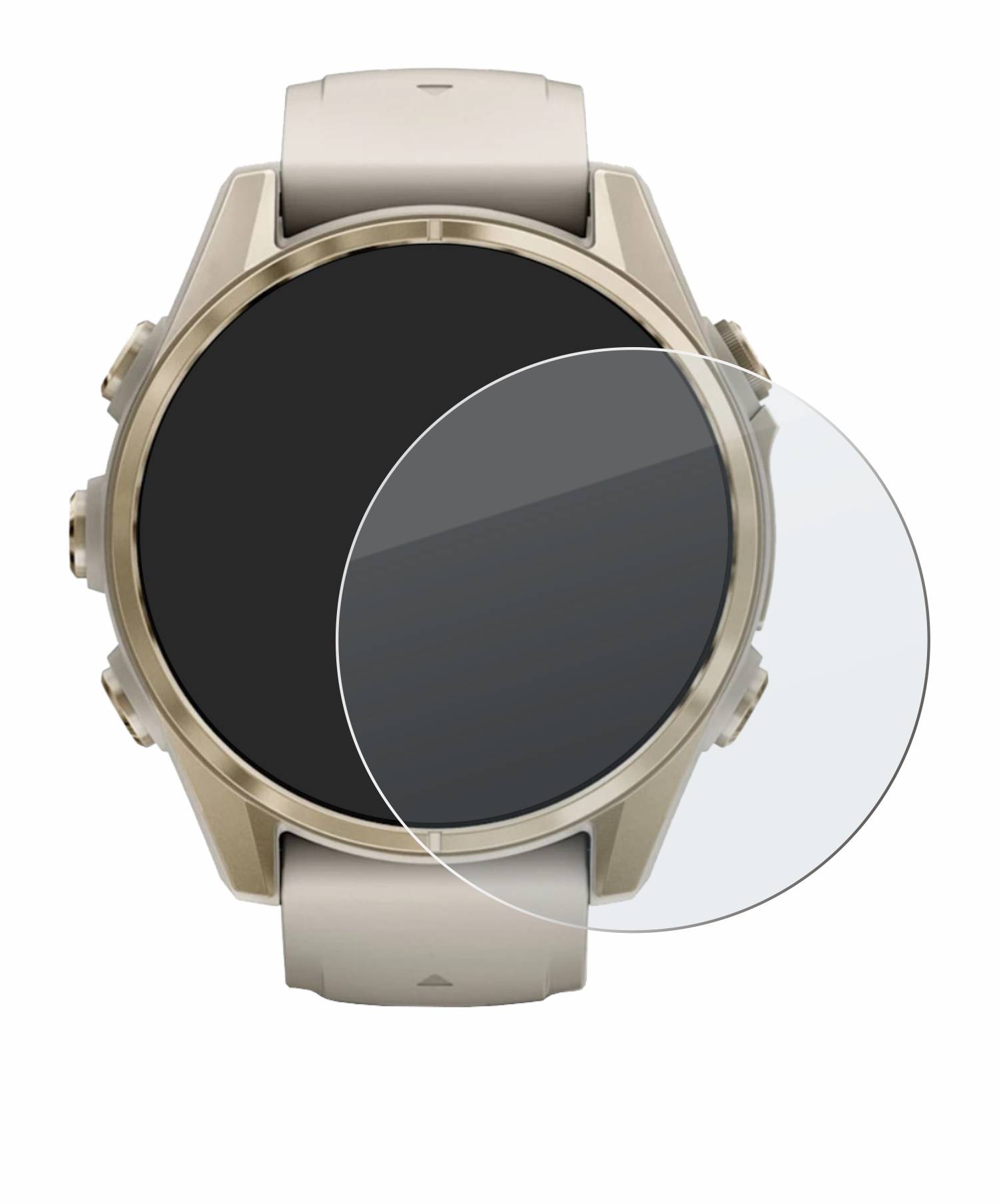 upscreen Hybrid Glas Matt Panzer-Folie für Garmin Fenix 8 (43 mm)