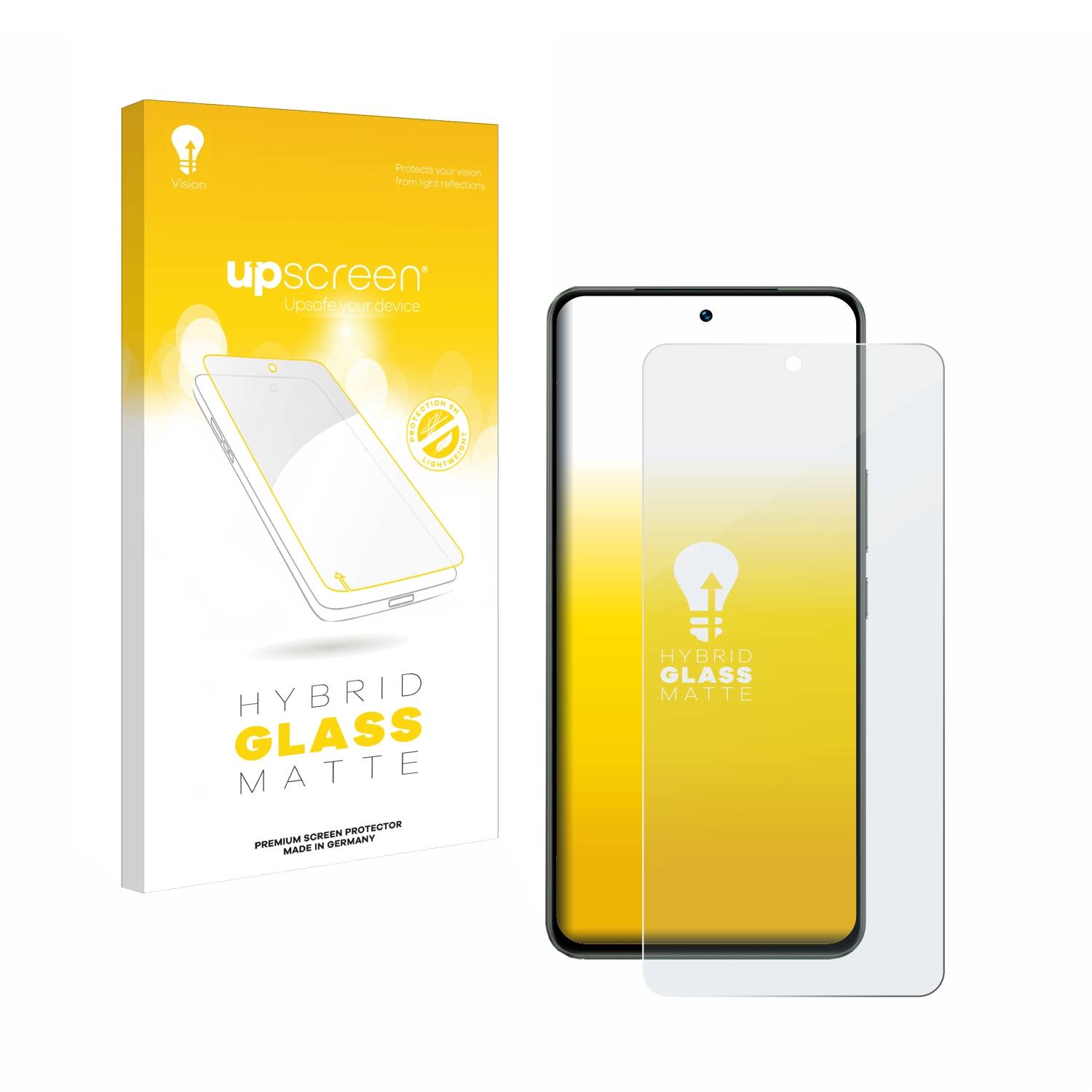 upscreen Hybrid Glas Matt Panzer-Folie für Vivo V30