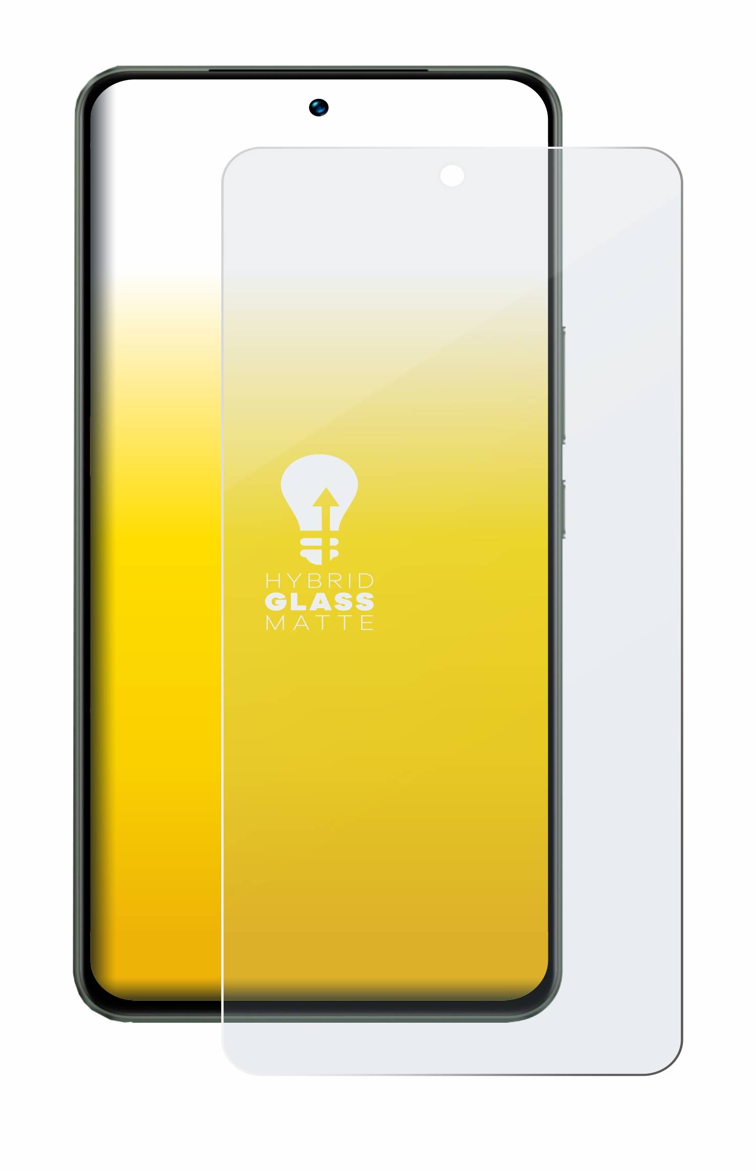 upscreen Hybrid Glas Matt Panzer-Folie für Vivo V30