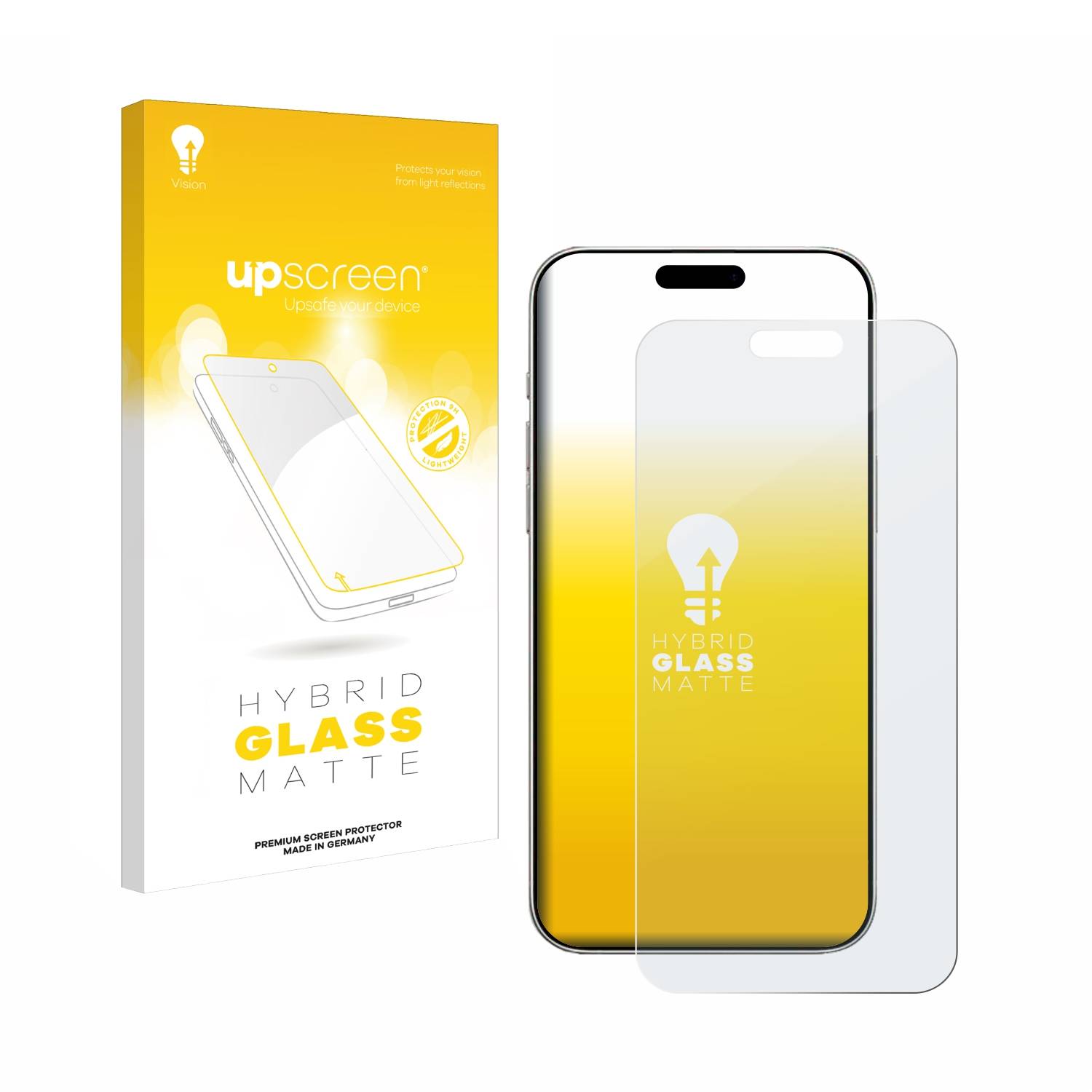 upscreen Hybrid Glas Matt Panzer-Folie für Apple iPhone 16 Pro