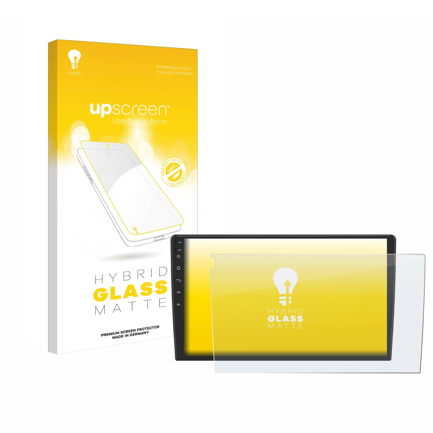 upscreen Hybrid Glas Matt Panzer-Folie für Eonon ua12s plus-6g