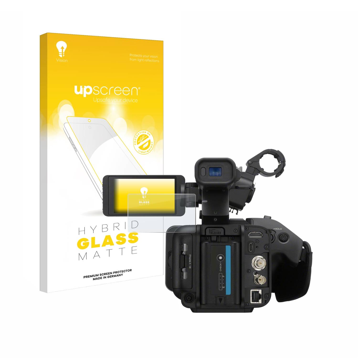 upscreen Hybrid Glas Matt Panzer-Folie für Sony PXW-Z200