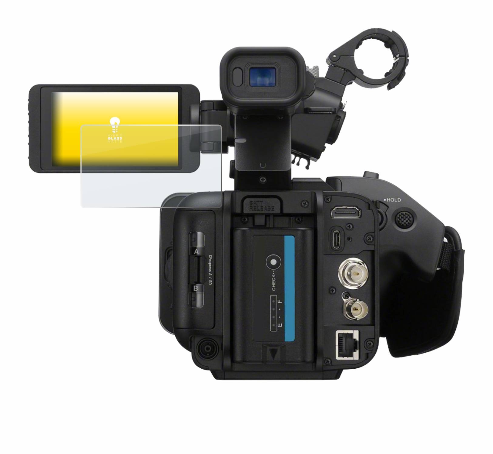 upscreen Hybrid Glas Matt Panzer-Folie für Sony PXW-Z200