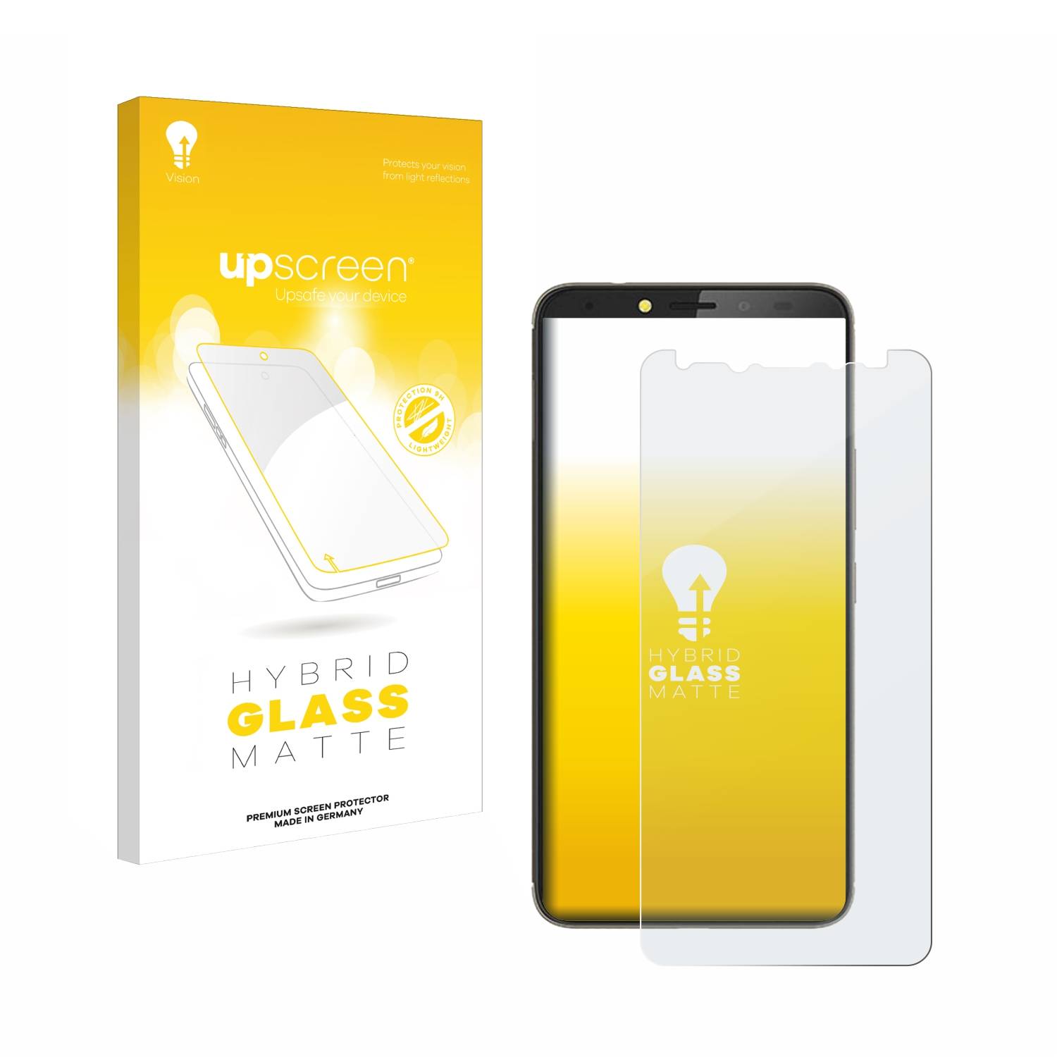 upscreen Hybrid Glas Matt Panzer-Folie für Tecno Pouvoir 2