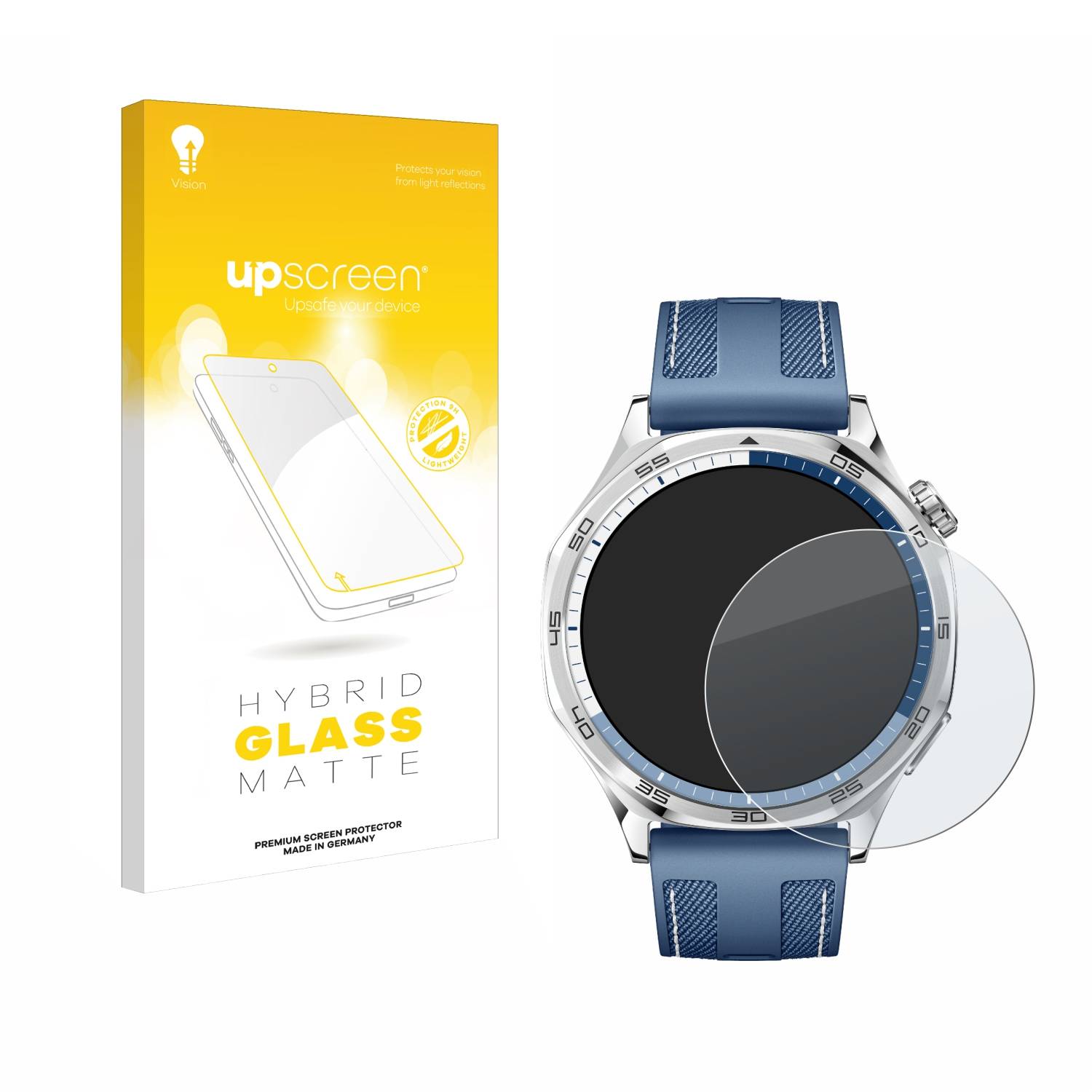 upscreen Hybrid Glas Matt Panzer-Folie für Huawei Watch GT 5 (46 mm)