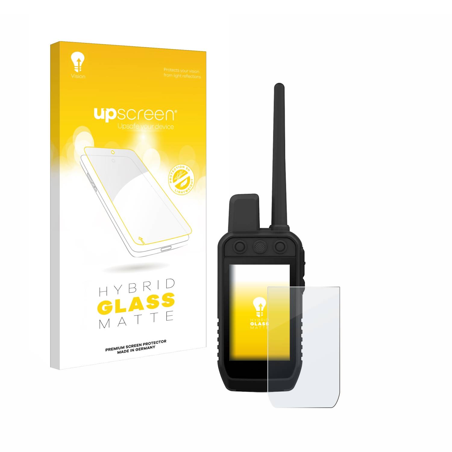 upscreen Hybrid Glas Matt Panzer-Folie für Garmin Alpha 300 K