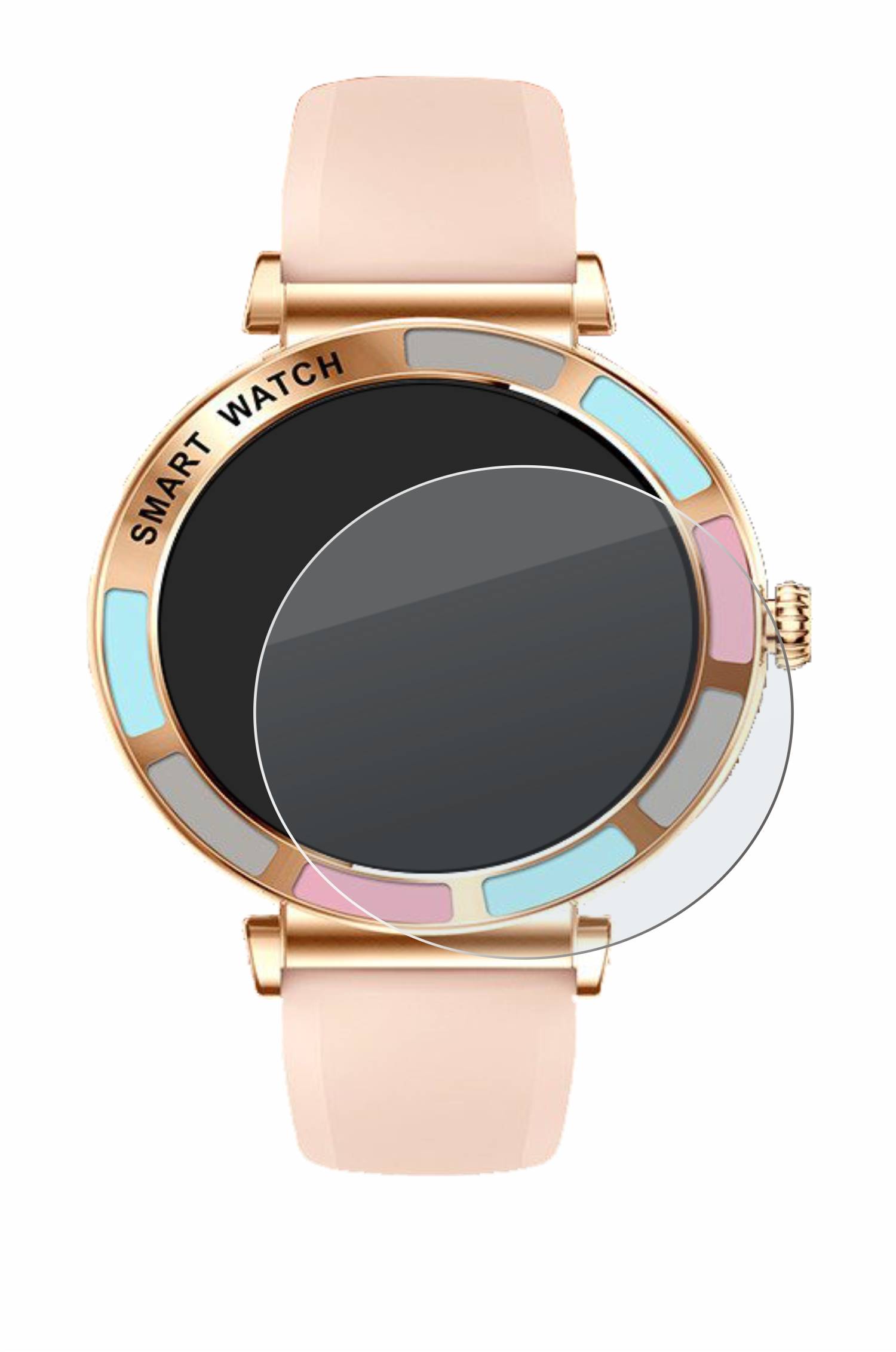 upscreen Hybrid Glas Matt Panzer-Folie für Bekomiya Smartwatch 1.27