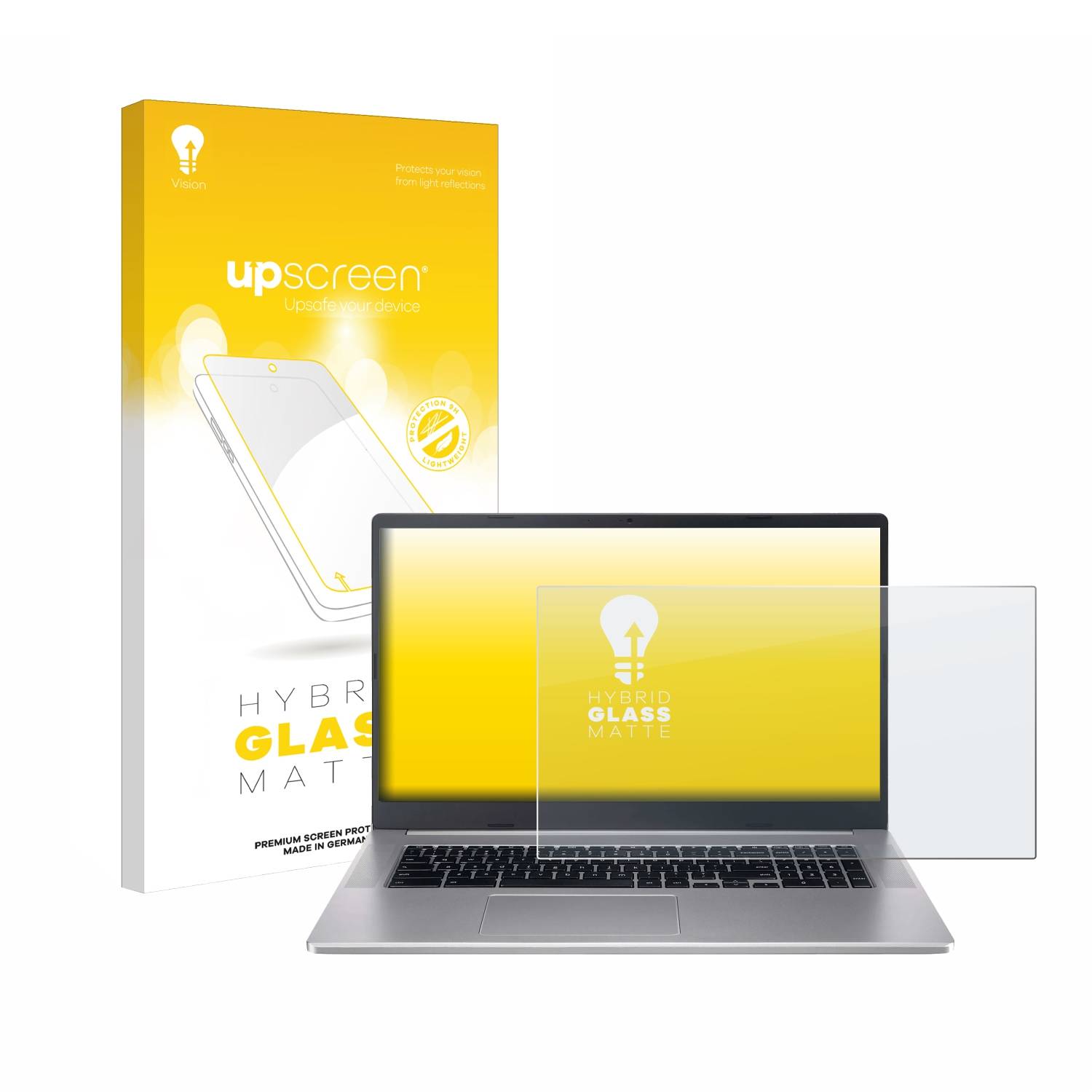 upscreen Hybrid Glas Matt Panzer-Folie für Acer Chromebook 317