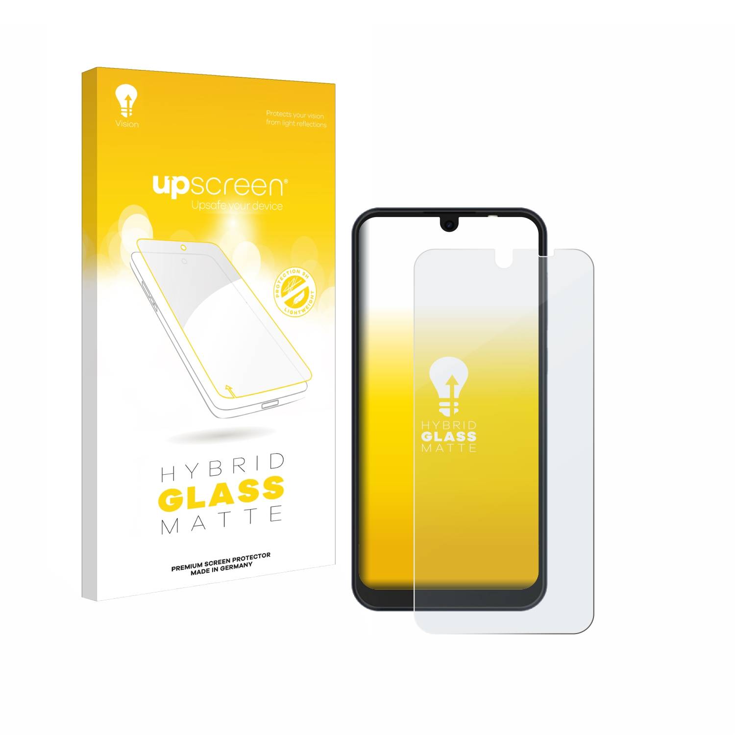 upscreen Hybrid Glas Matt Panzer-Folie für Tecno Pop 6