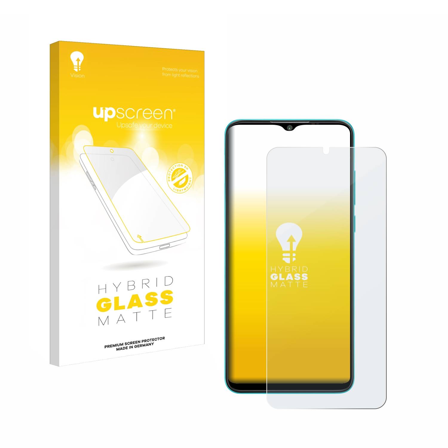 upscreen Hybrid Glas Matt Panzer-Folie für Lava Z6