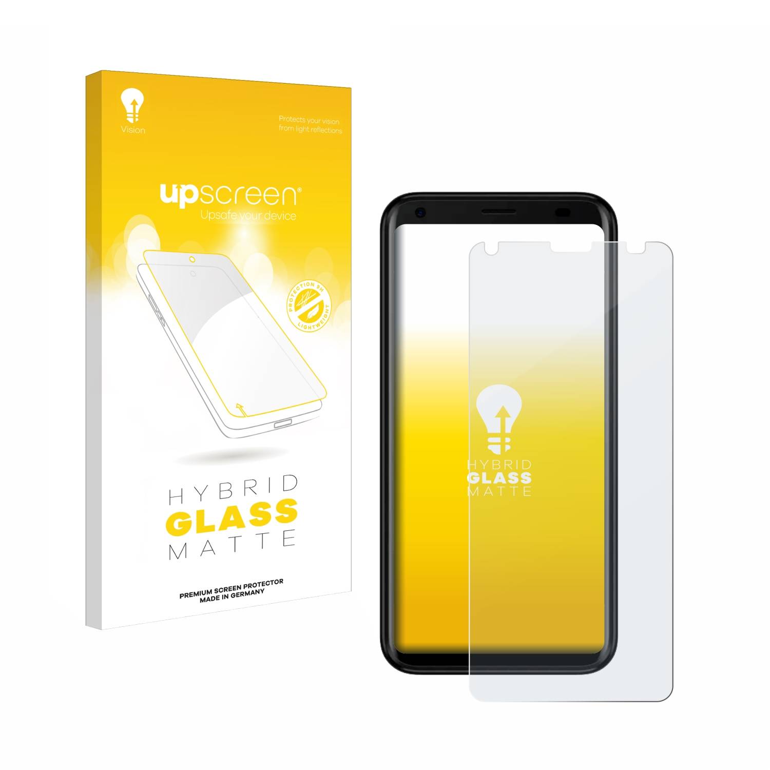 upscreen Hybrid Glas Matt Panzer-Folie für Logicom Le Omega