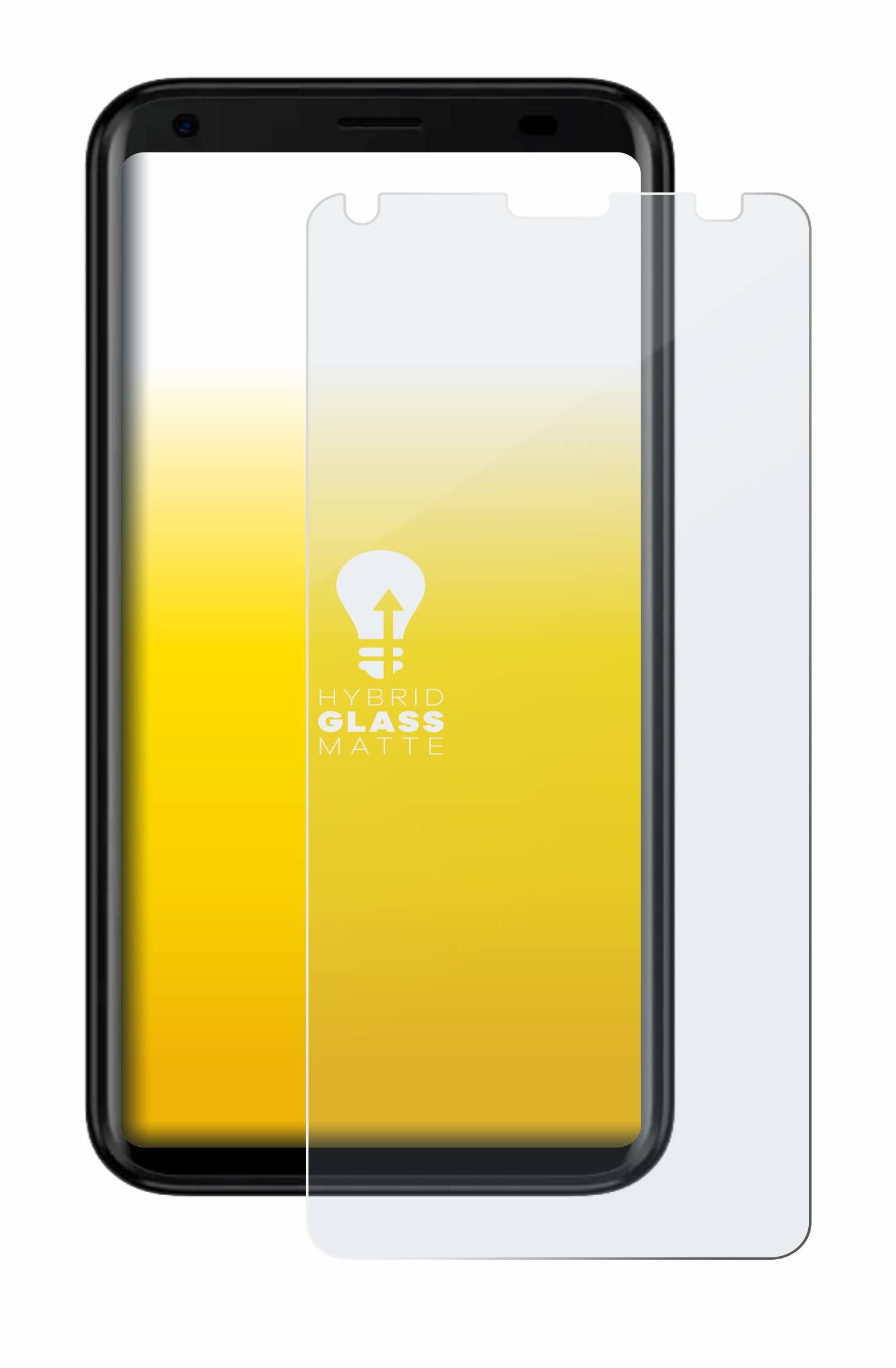 upscreen Hybrid Glas Matt Panzer-Folie für Logicom Le Omega