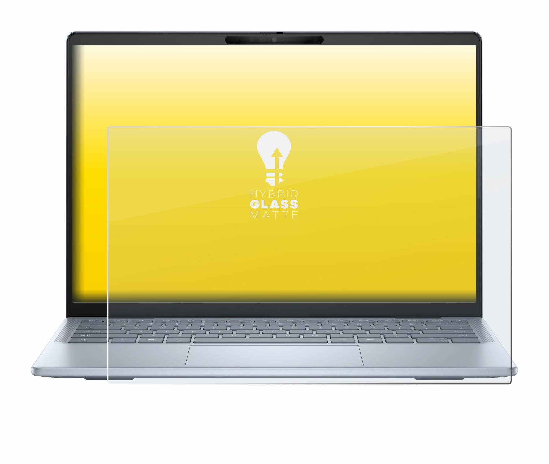 upscreen Hybrid Glas Matt Panzer-Folie für Dell Inspiron 14 Plus 7441 Laptop