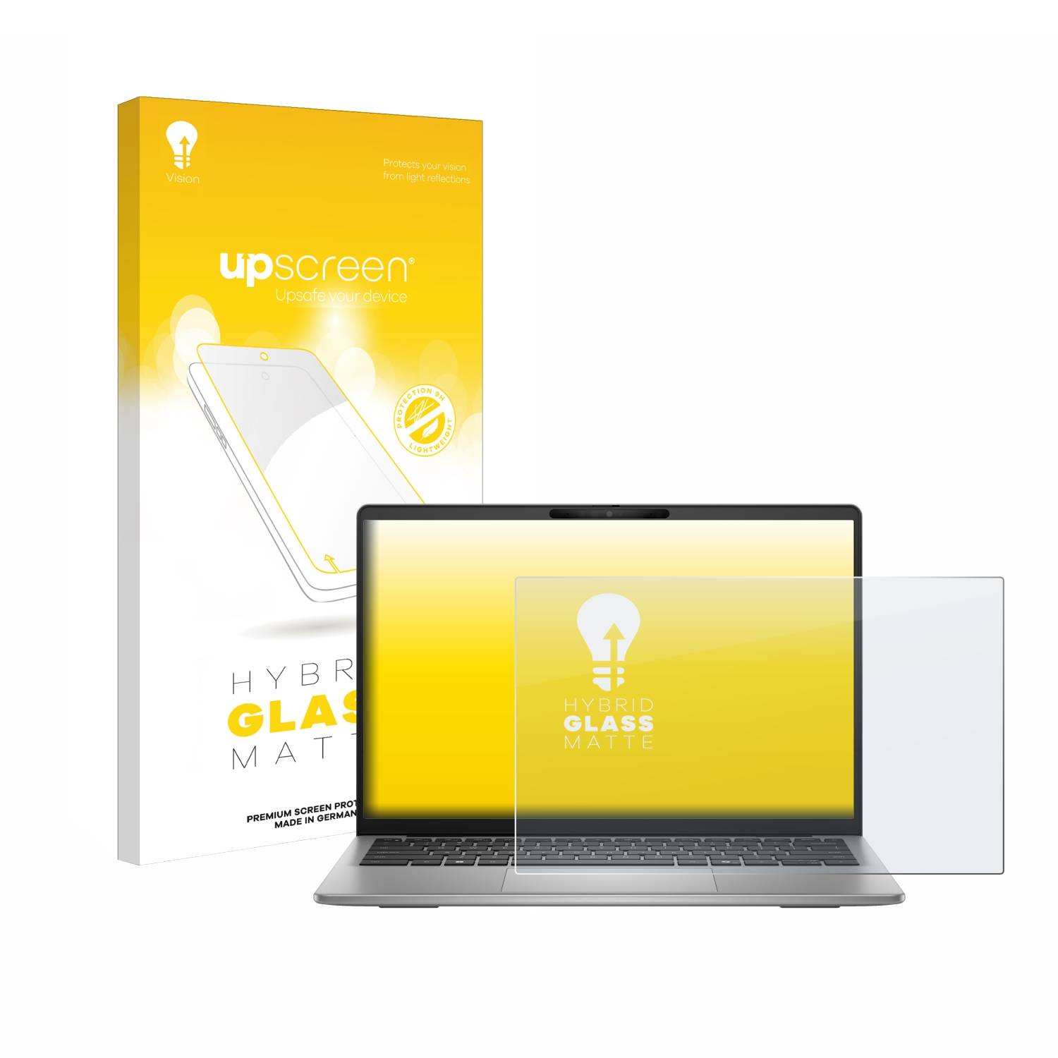 upscreen Hybrid Glas Matt Panzer-Folie für Dell Inspiron 14 5441 Laptop