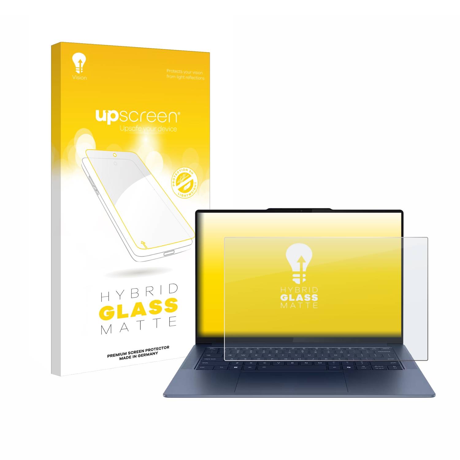 upscreen Hybrid Glas Matt Panzer-Folie für Lenovo Yoga Slim 7 Gen 9 14