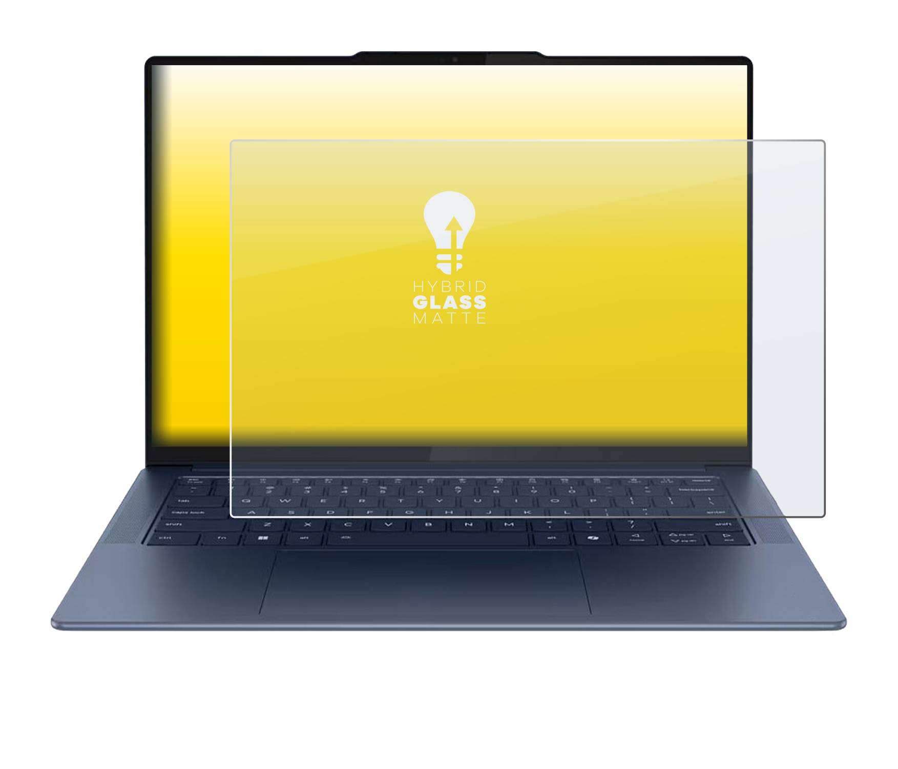 upscreen Hybrid Glas Matt Panzer-Folie für Lenovo Yoga Slim 7 Gen 9 14