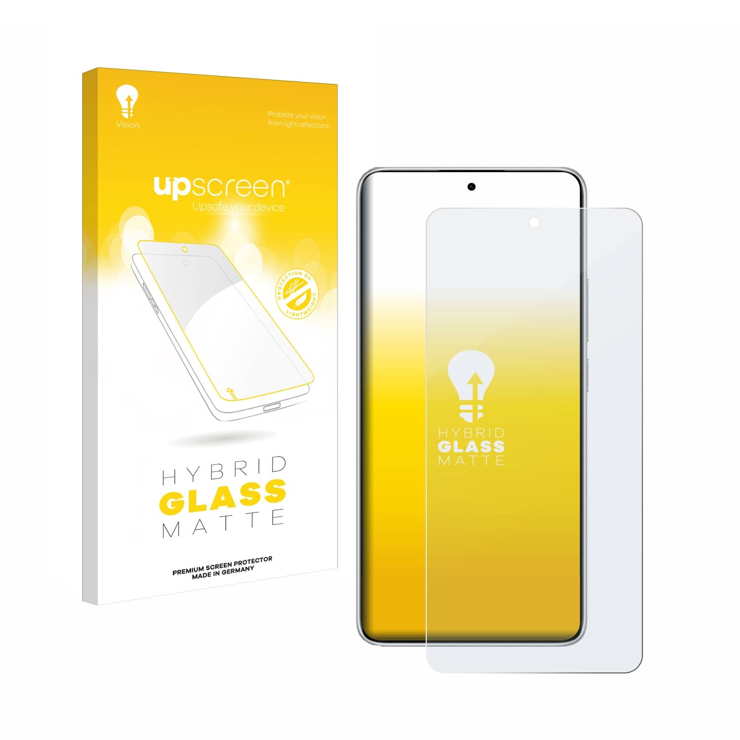 upscreen Hybrid Glas Matt Panzer-Folie für Xiaomi Redmi Note 14