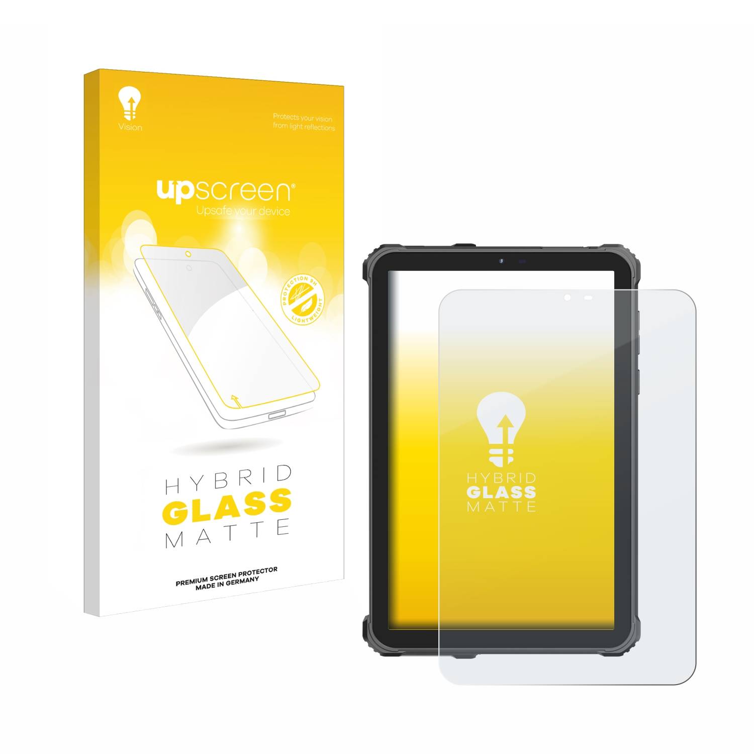 upscreen Hybrid Glas Matt Panzer-Folie für Oukitel RT3 Pro