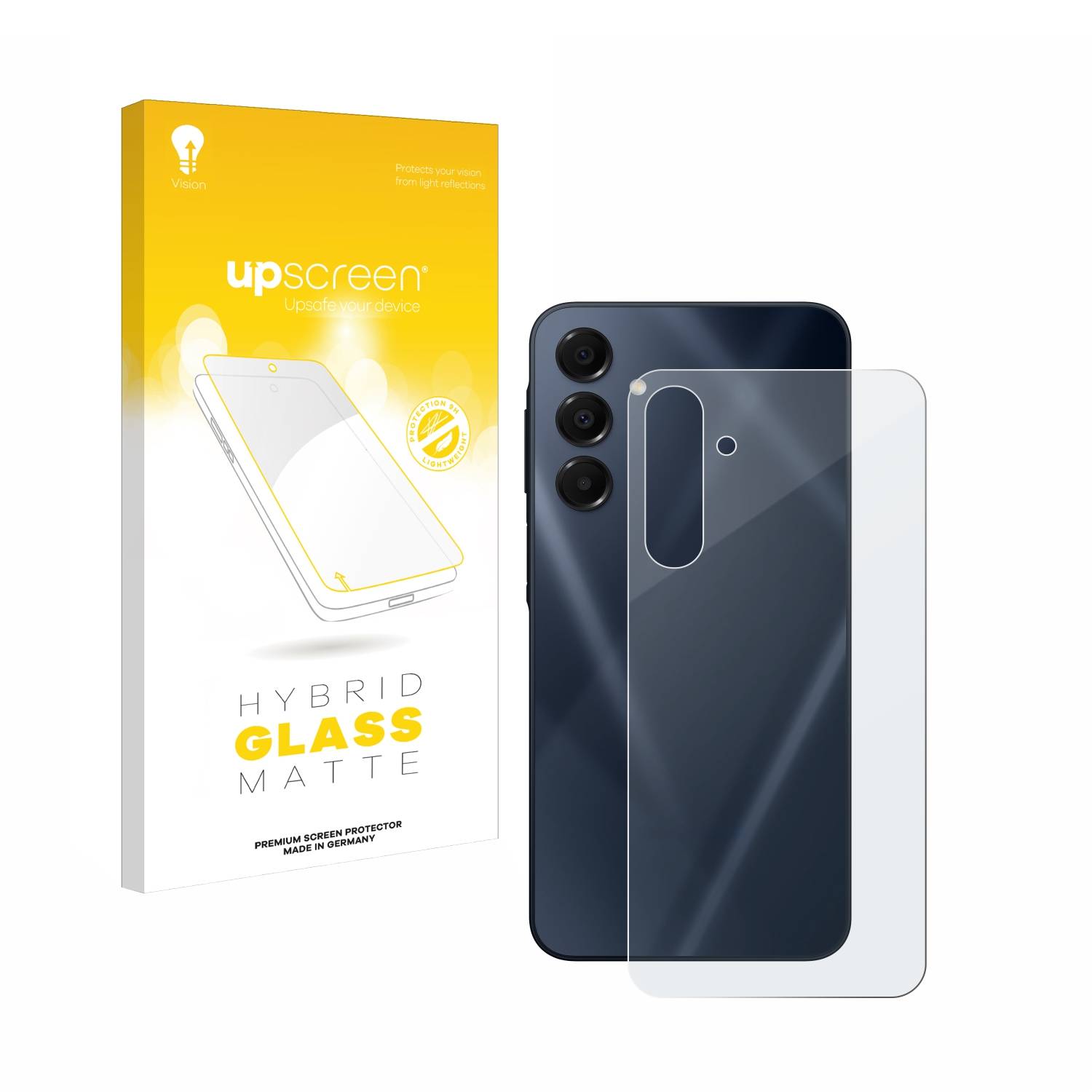 upscreen Hybrid Glas Matt Panzer-Folie für Samsung Galaxy A16 5G (Rückseite)