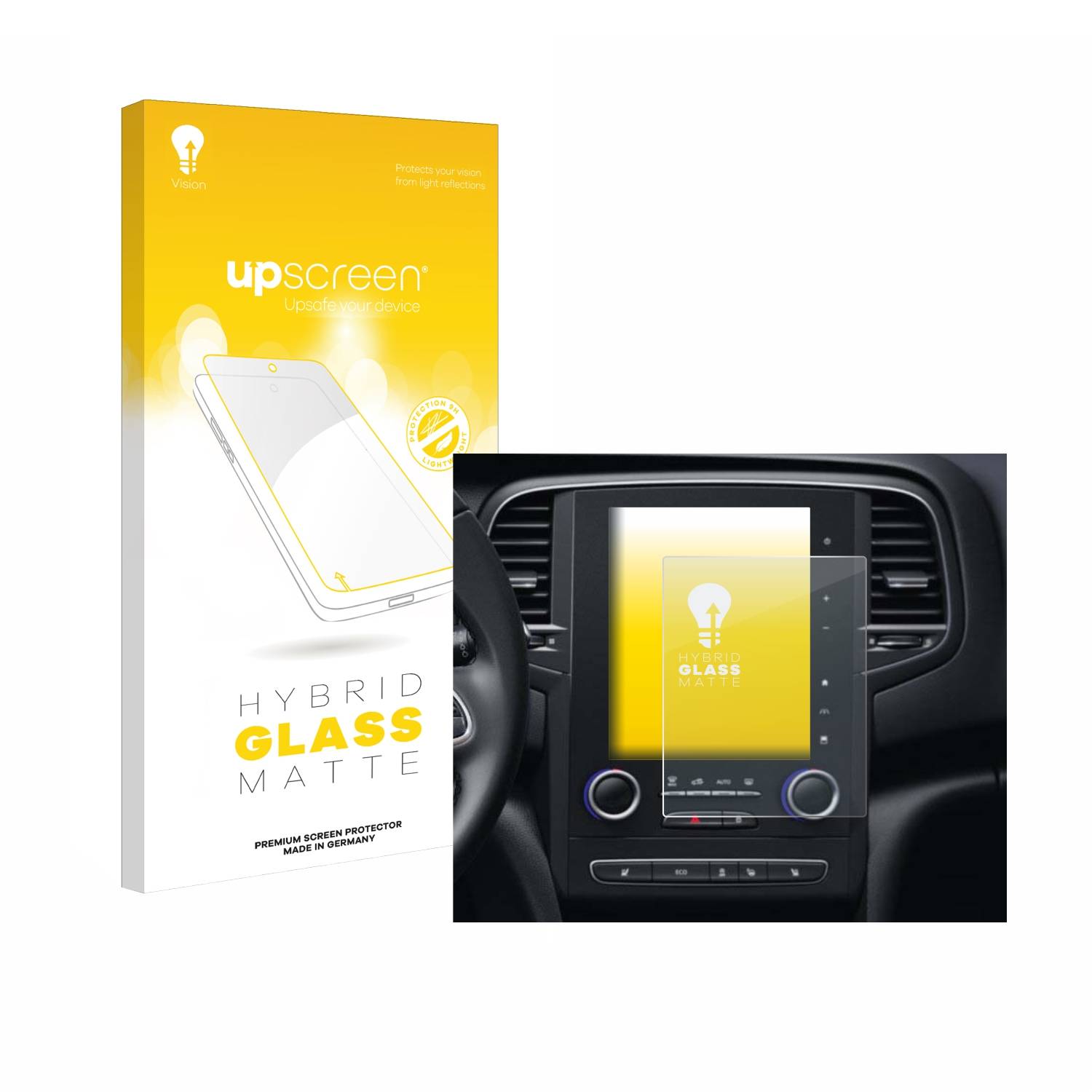 upscreen Hybrid Glas Matt Panzer-Folie für Renault Scenic IV RLINK-2 2018