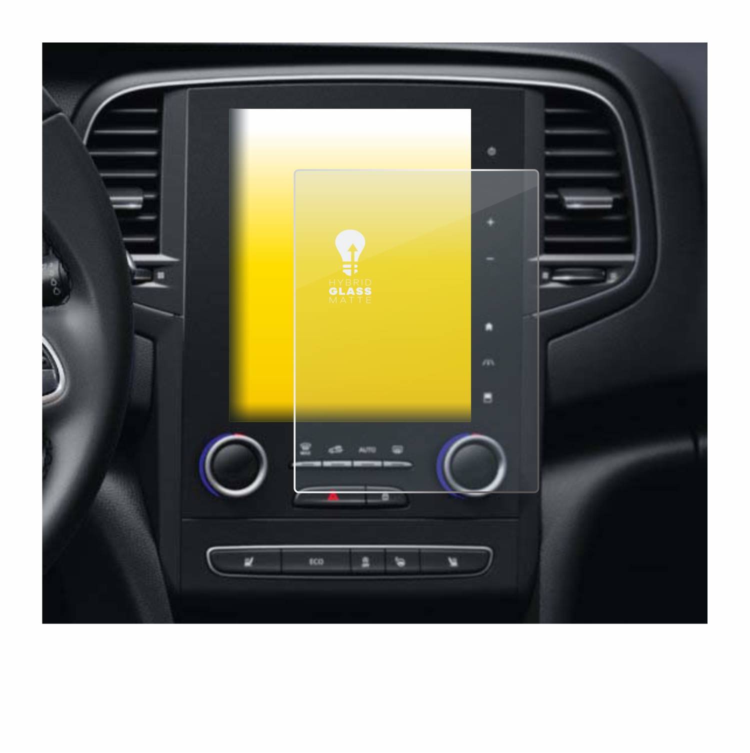 upscreen Hybrid Glas Matt Panzer-Folie für Renault Scenic IV RLINK-2 2018