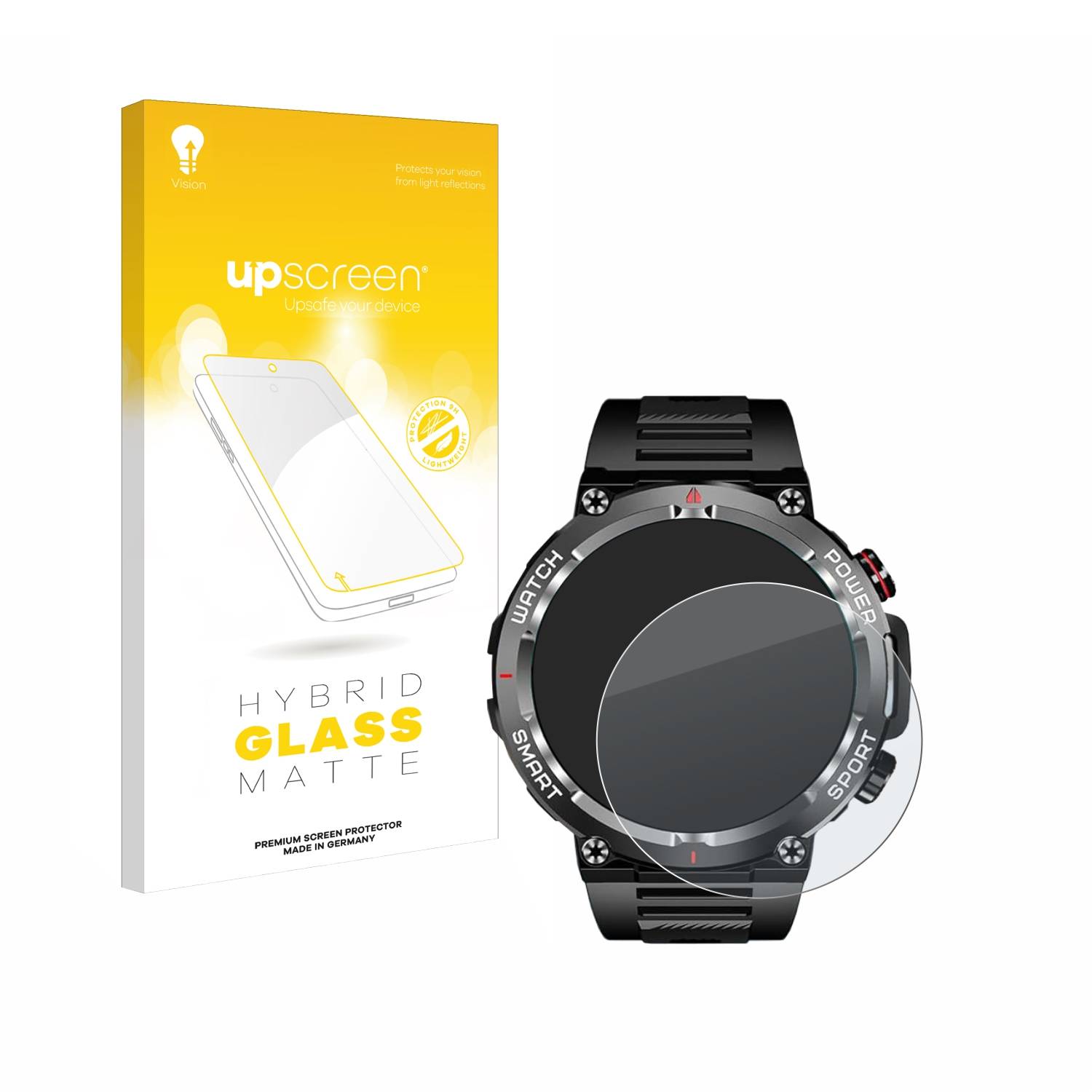upscreen Hybrid Glas Matt Panzer-Folie für Blackview W50 1.39