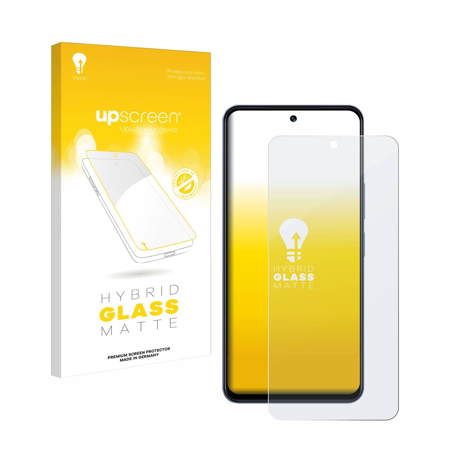 upscreen Hybrid Glas Matt Panzer-Folie für Vivo Y19s