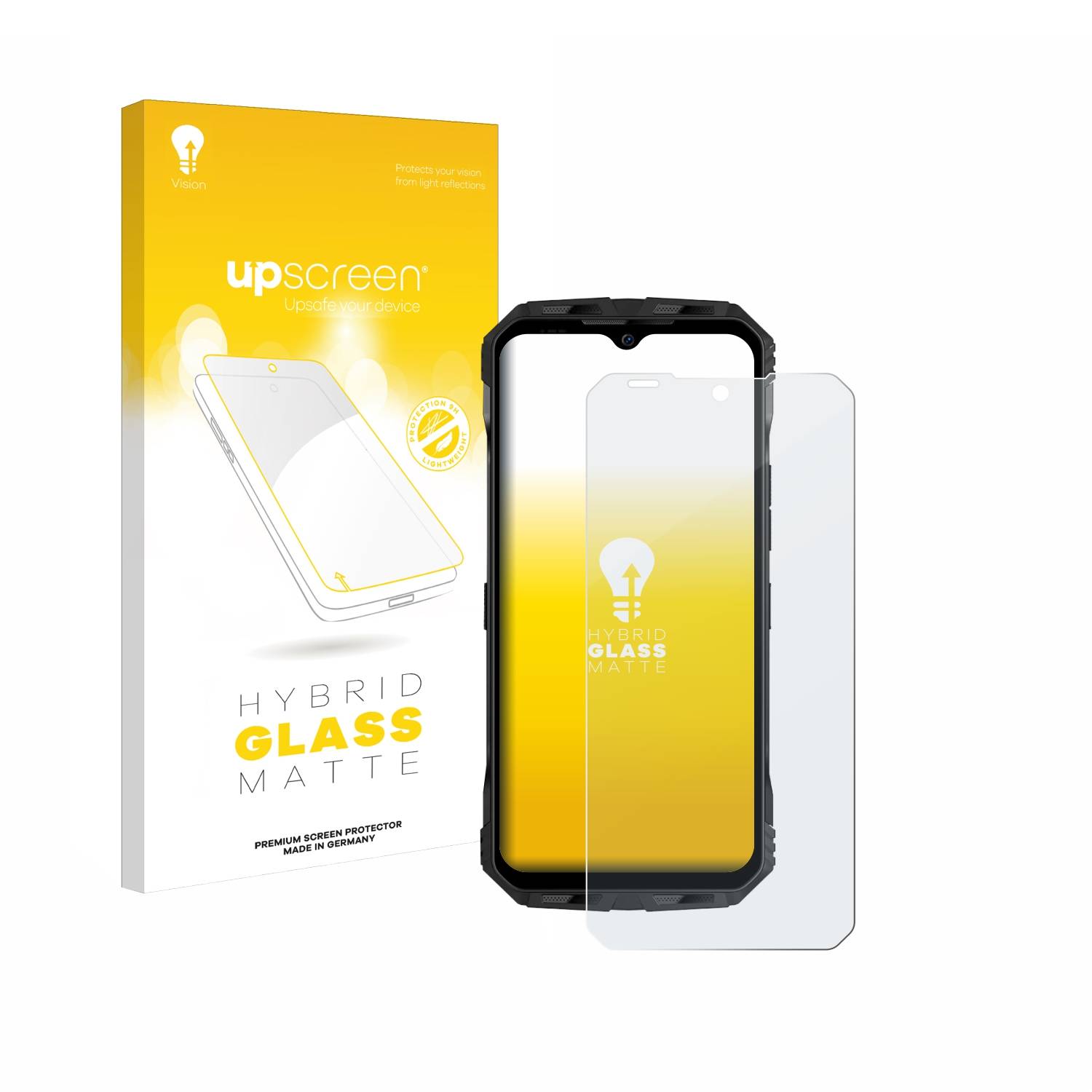 upscreen Hybrid Glas Matt Panzer-Folie für Doogee V Max Plus