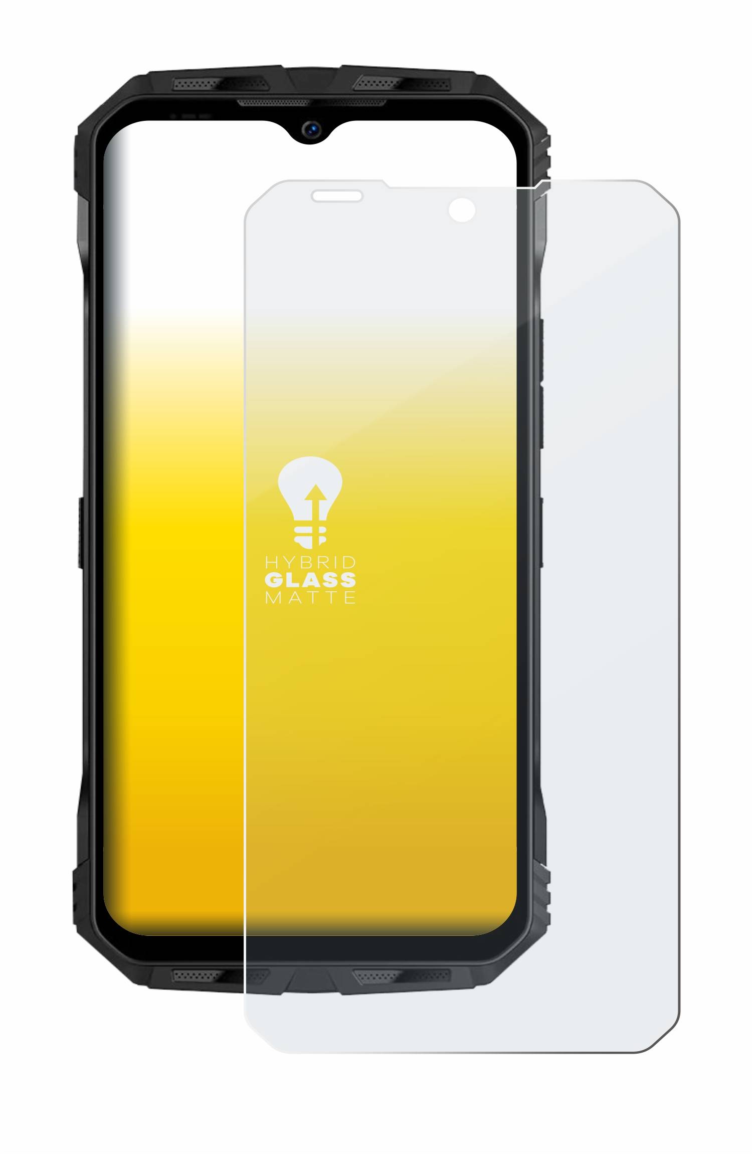 upscreen Hybrid Glas Matt Panzer-Folie für Doogee V Max Plus