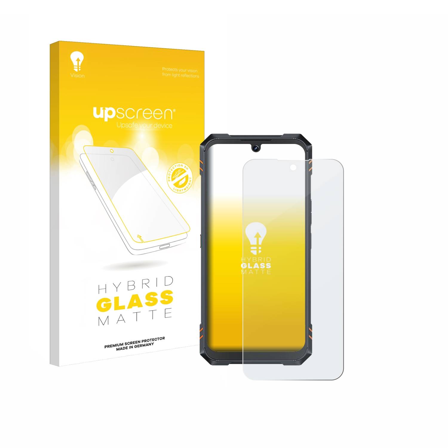 upscreen Hybrid Glas Matt Panzer-Folie für Cubot KingKong Star 2