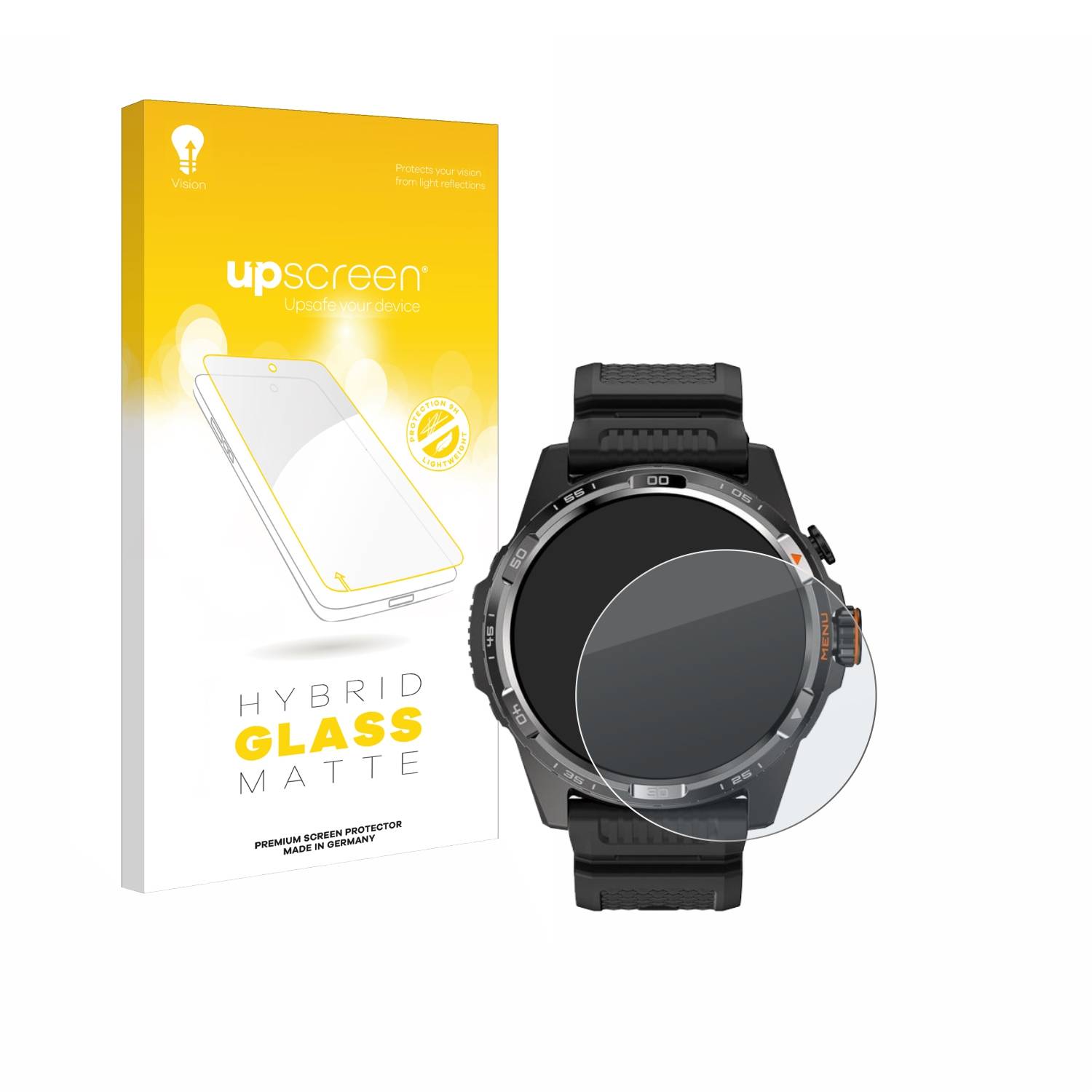 upscreen Hybrid Glas Matt Panzer-Folie für Mobvoi Ticwatch Atlas