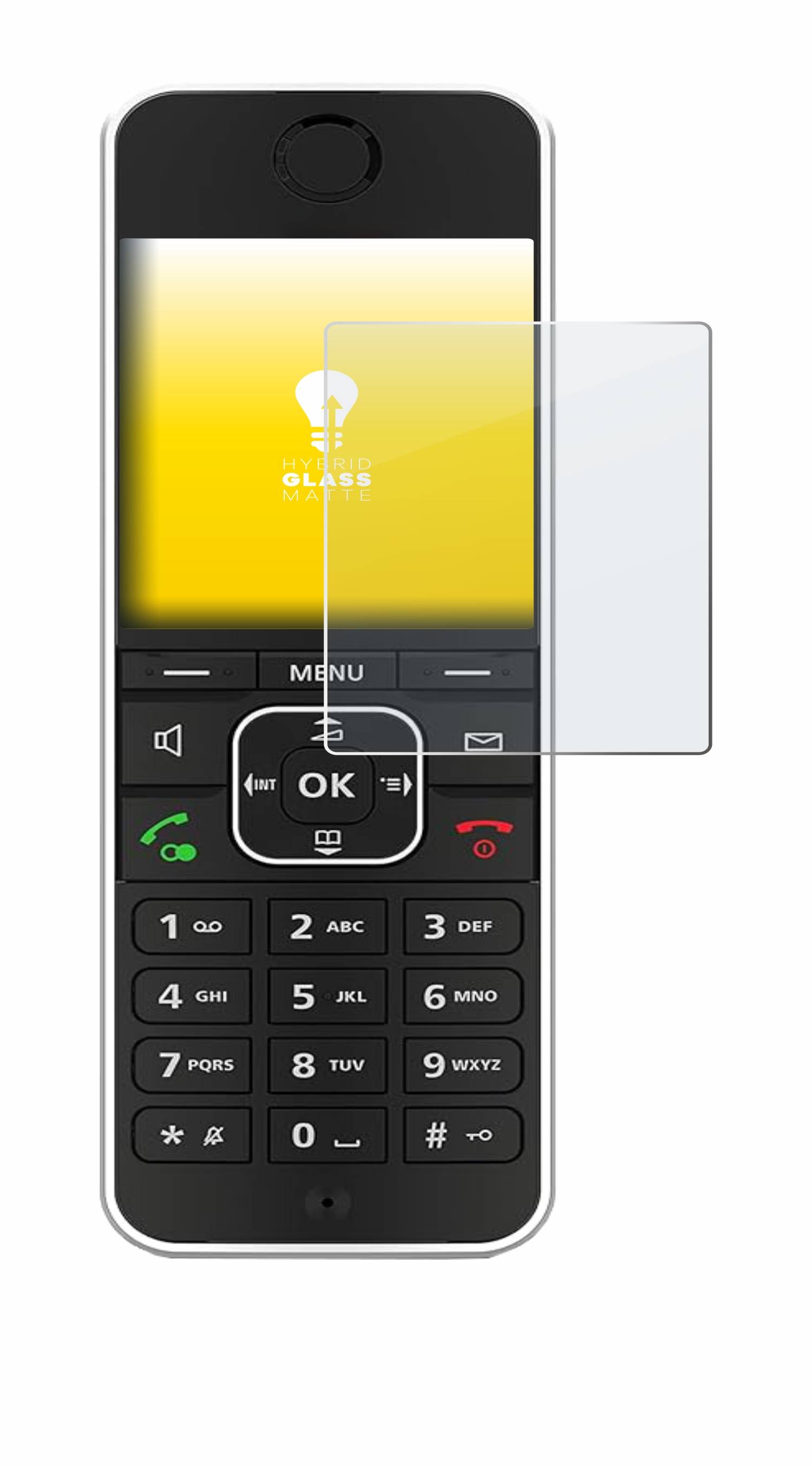 upscreen Hybrid Glas Matt Panzer-Folie für AVM Fritz!Fon C6 Black