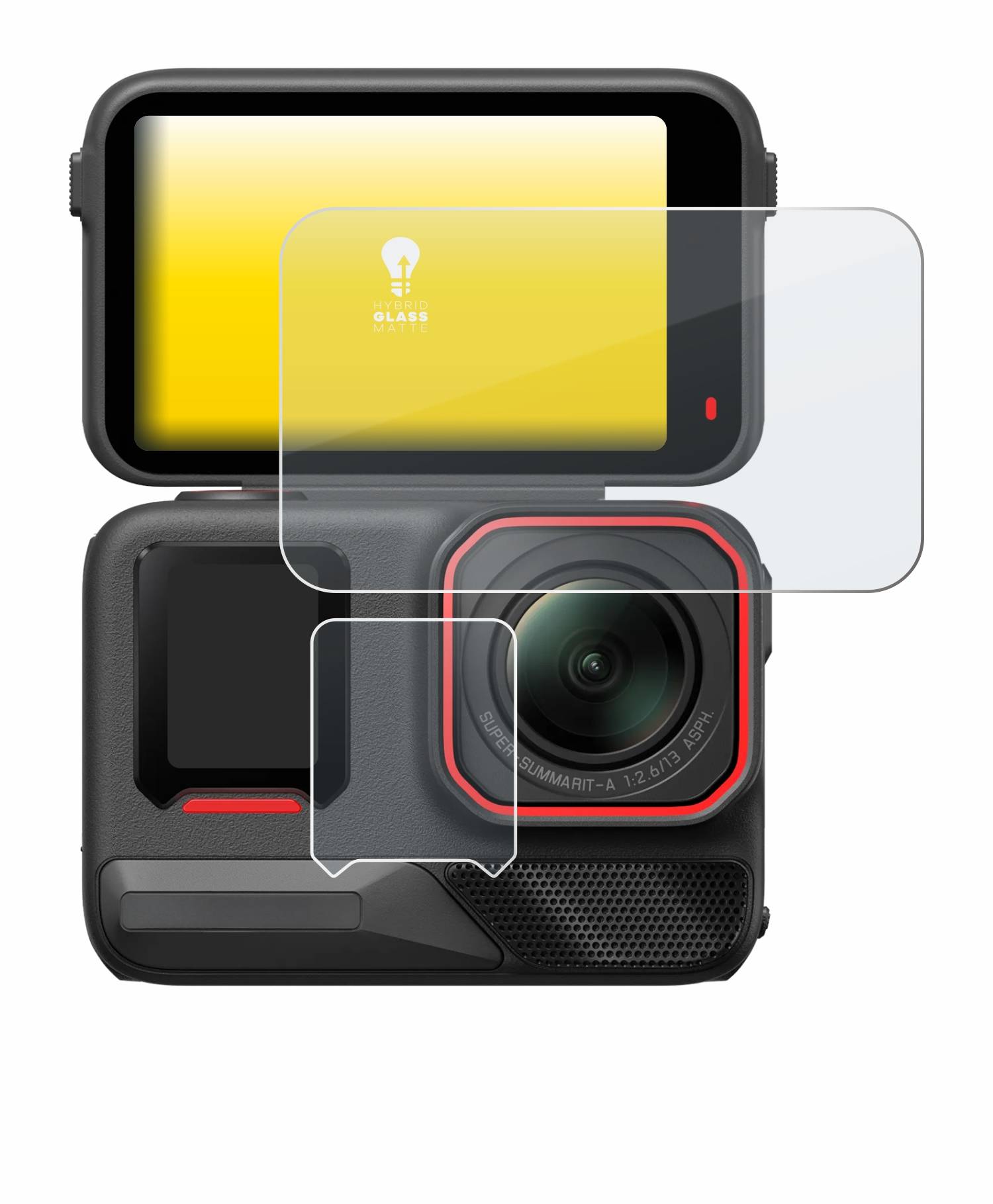 upscreen Hybrid Glas Matt Panzer-Folie für Insta360 Ace Pro 2