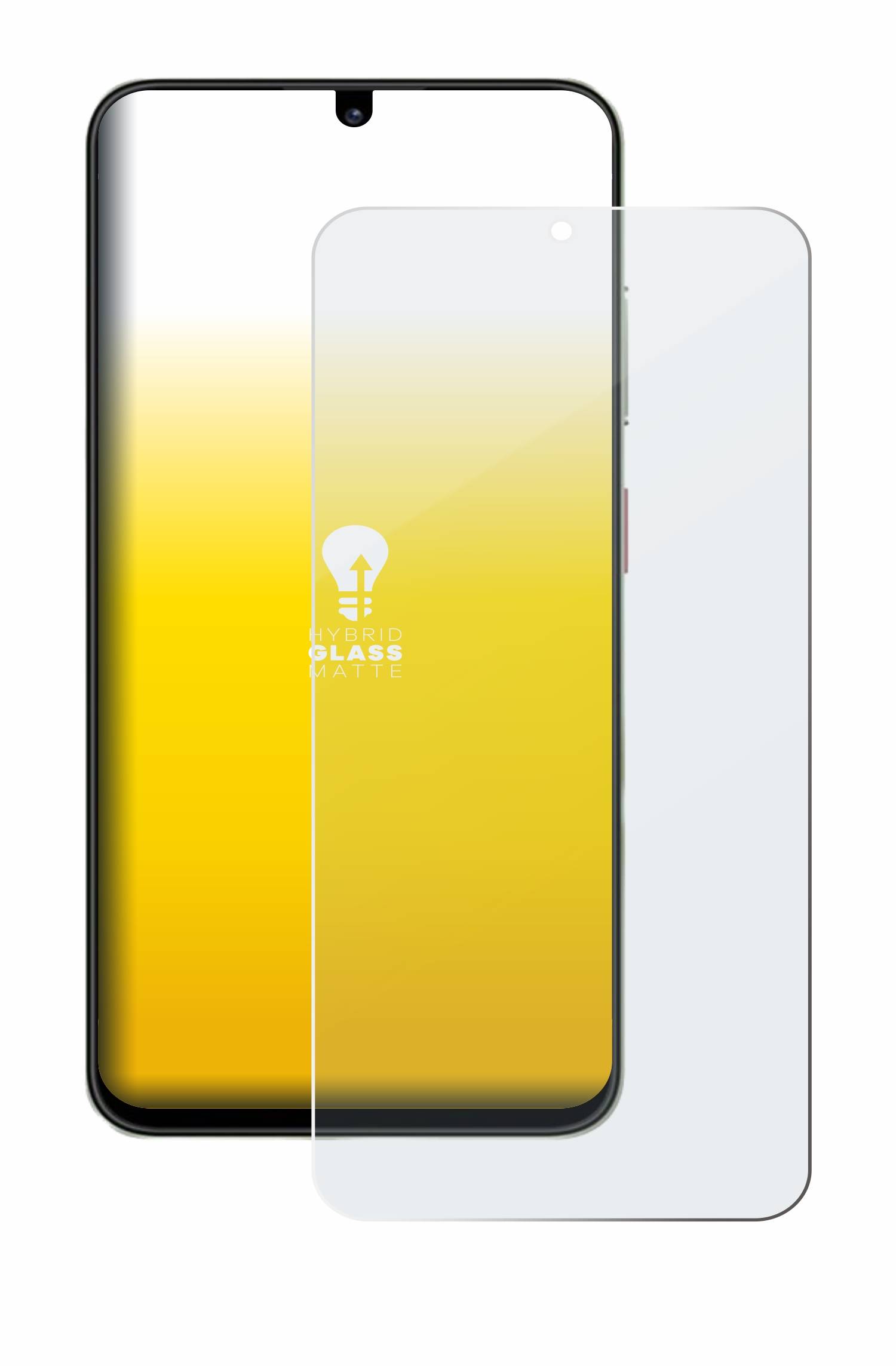 upscreen Hybrid Glas Matt Panzer-Folie für ZTE Blade A35