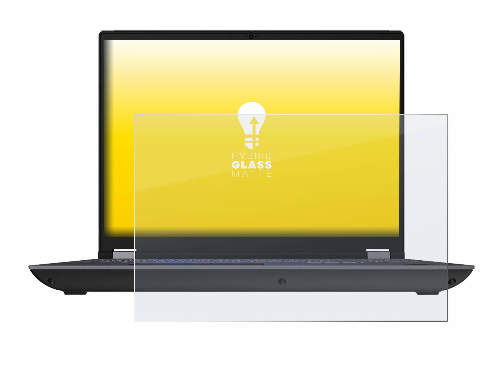 upscreen Hybrid Glas Matt Panzer-Folie für Lenovo ThinkPad P16 Gen 2 16