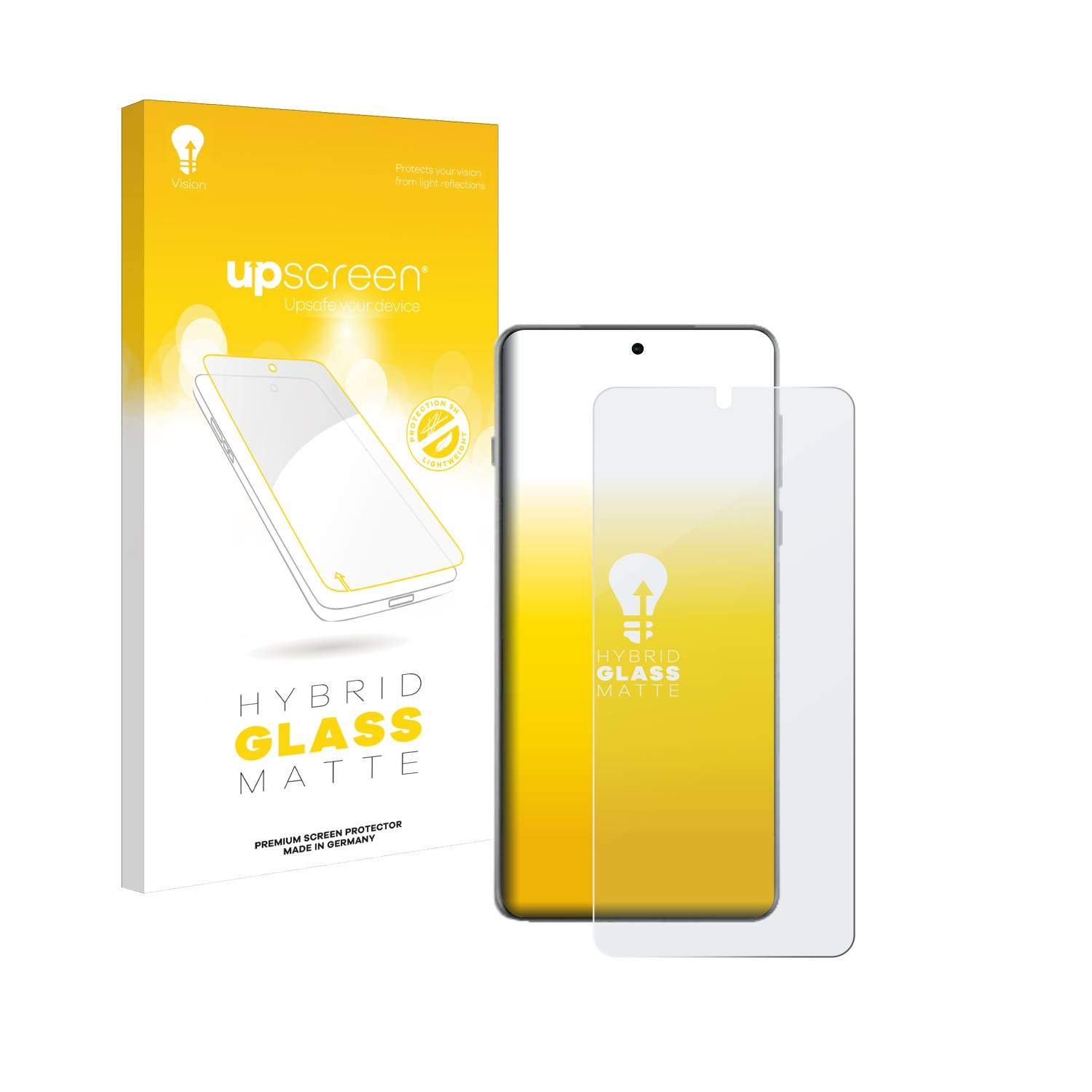 upscreen Hybrid Glas Matt Panzer-Folie für Oppo Find X8 Pro