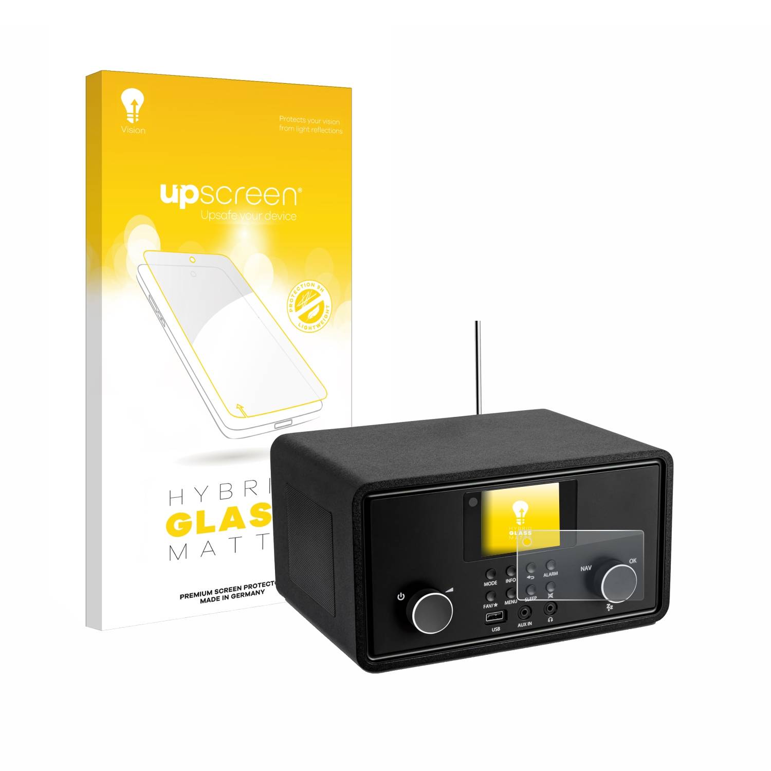 upscreen Hybrid Glas Matt Panzer-Folie für Medion P85027