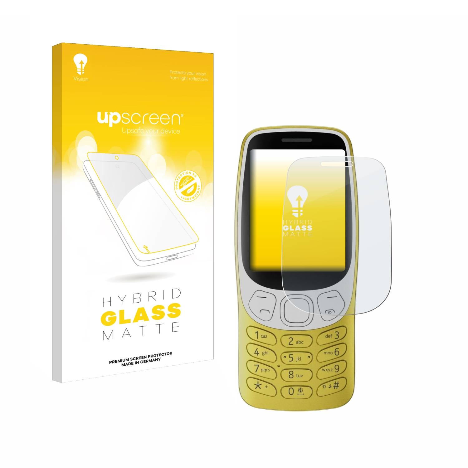 upscreen Hybrid Glas Matt Panzer-Folie für Nokia 3210