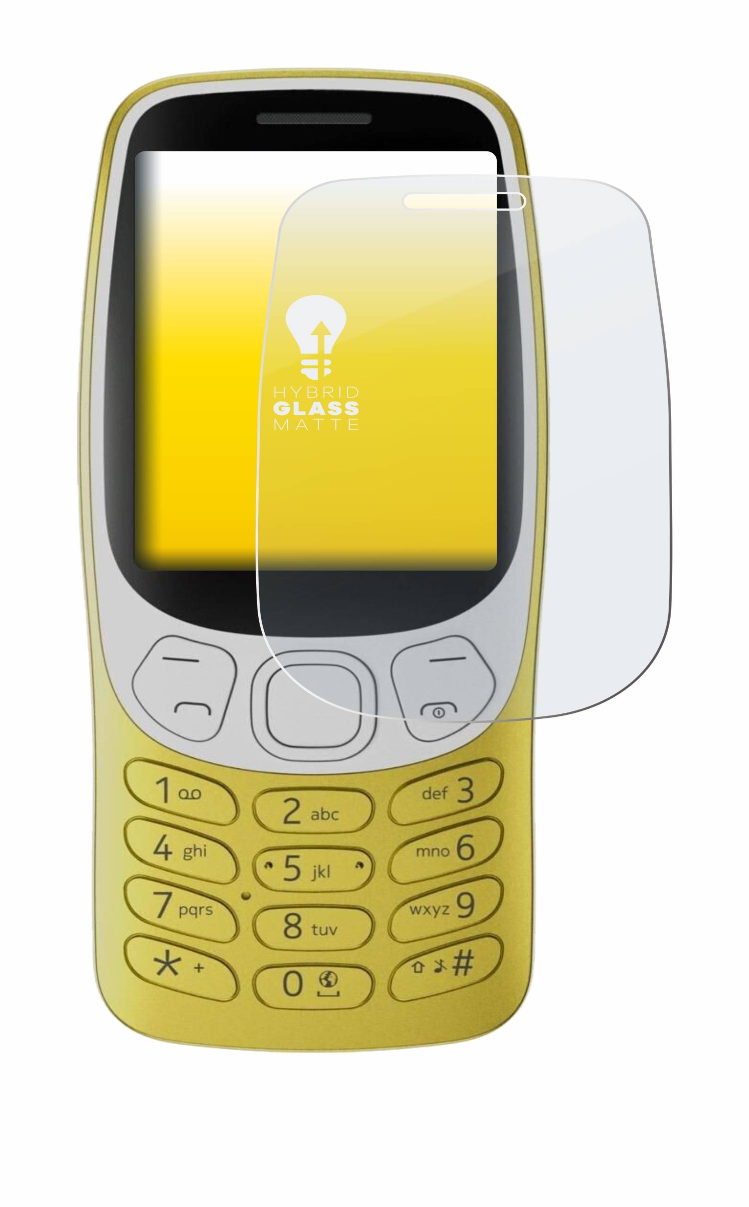 upscreen Hybrid Glas Matt Panzer-Folie für Nokia 3210