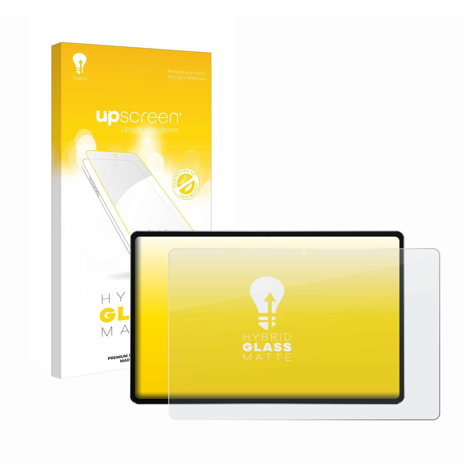 upscreen Hybrid Glas Matt Panzer-Folie für Tecno Megapad 10