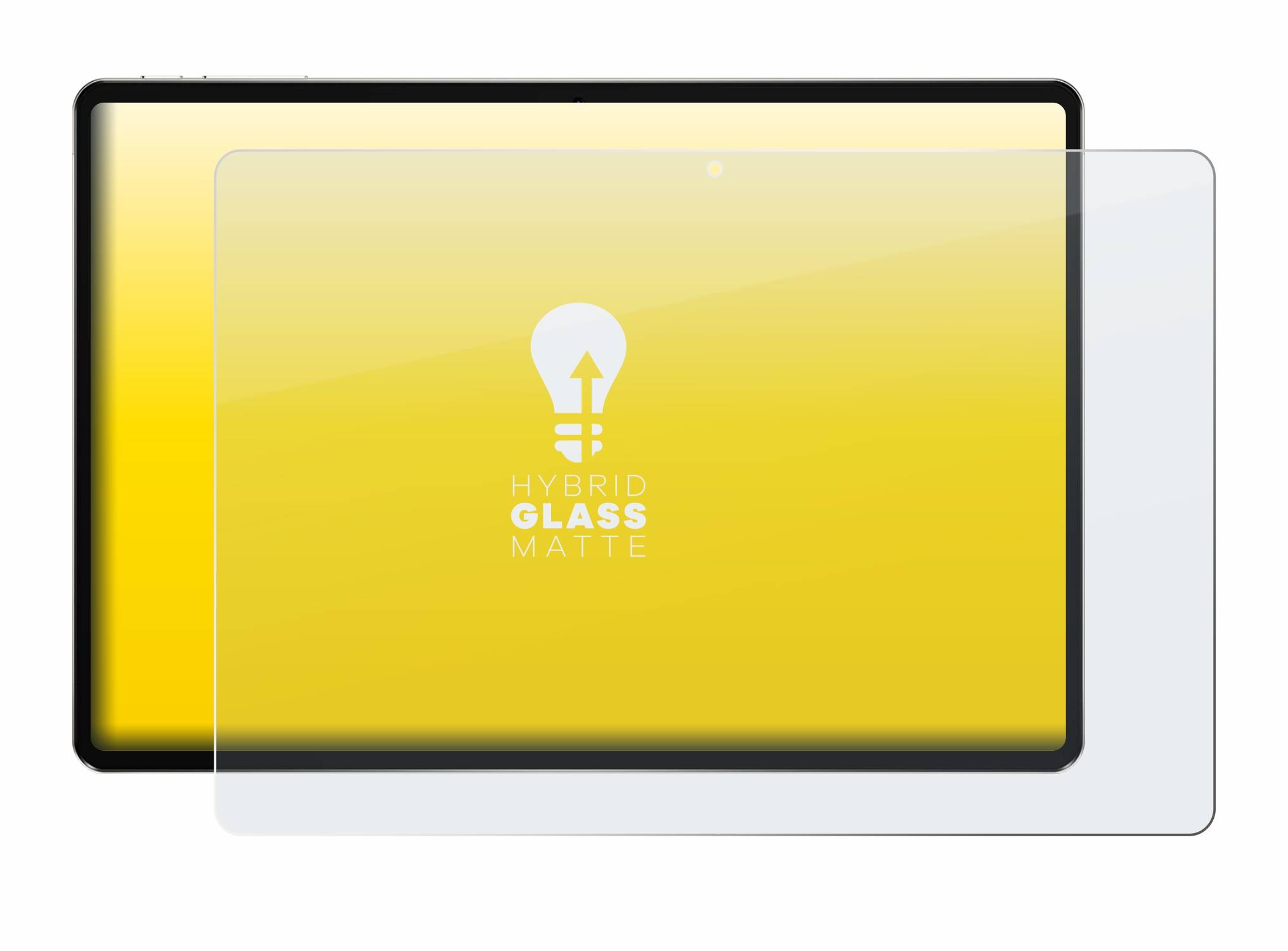 upscreen Hybrid Glas Matt Panzer-Folie für Tecno Megapad 10