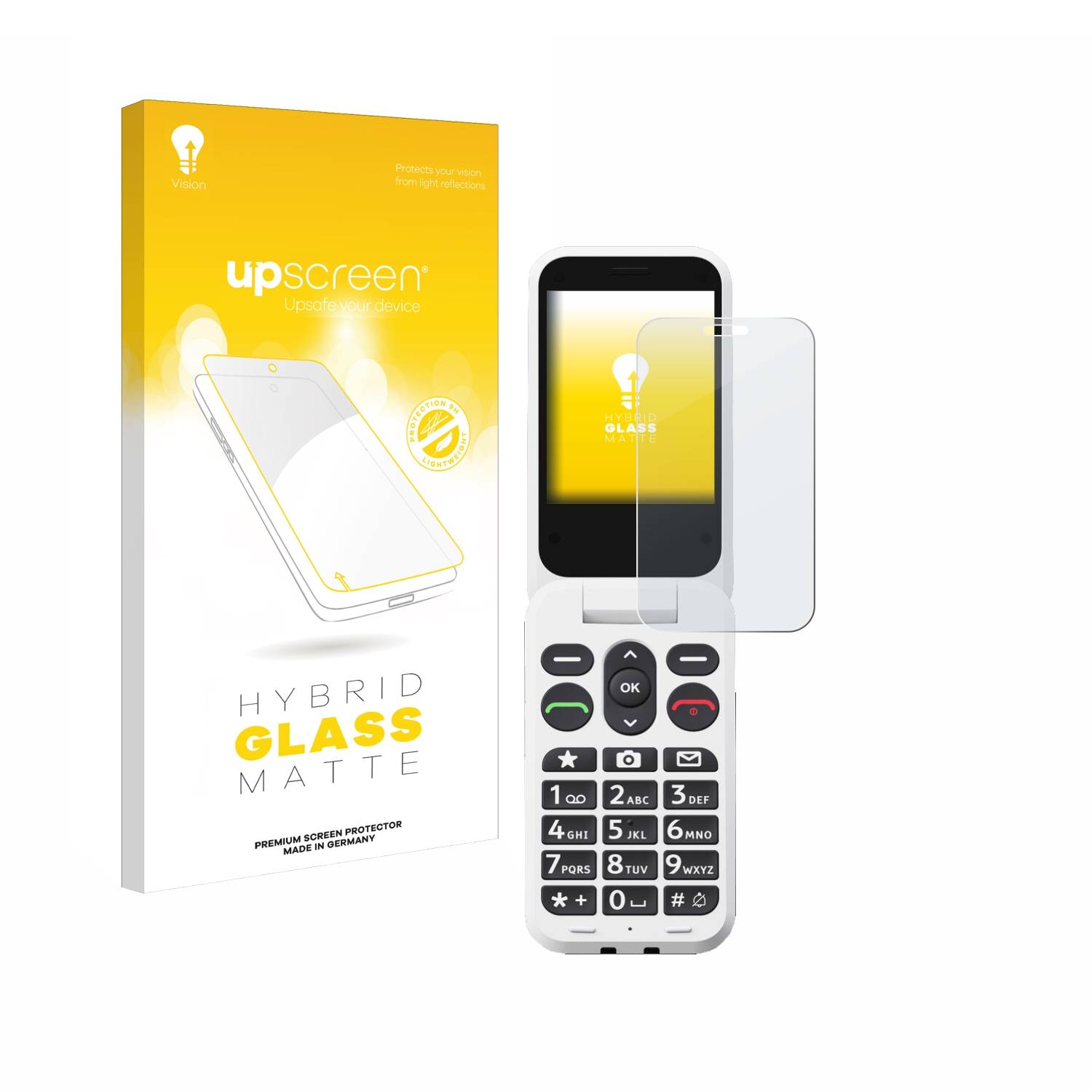 upscreen Hybrid Glas Matt Panzer-Folie für Doro Leva L30