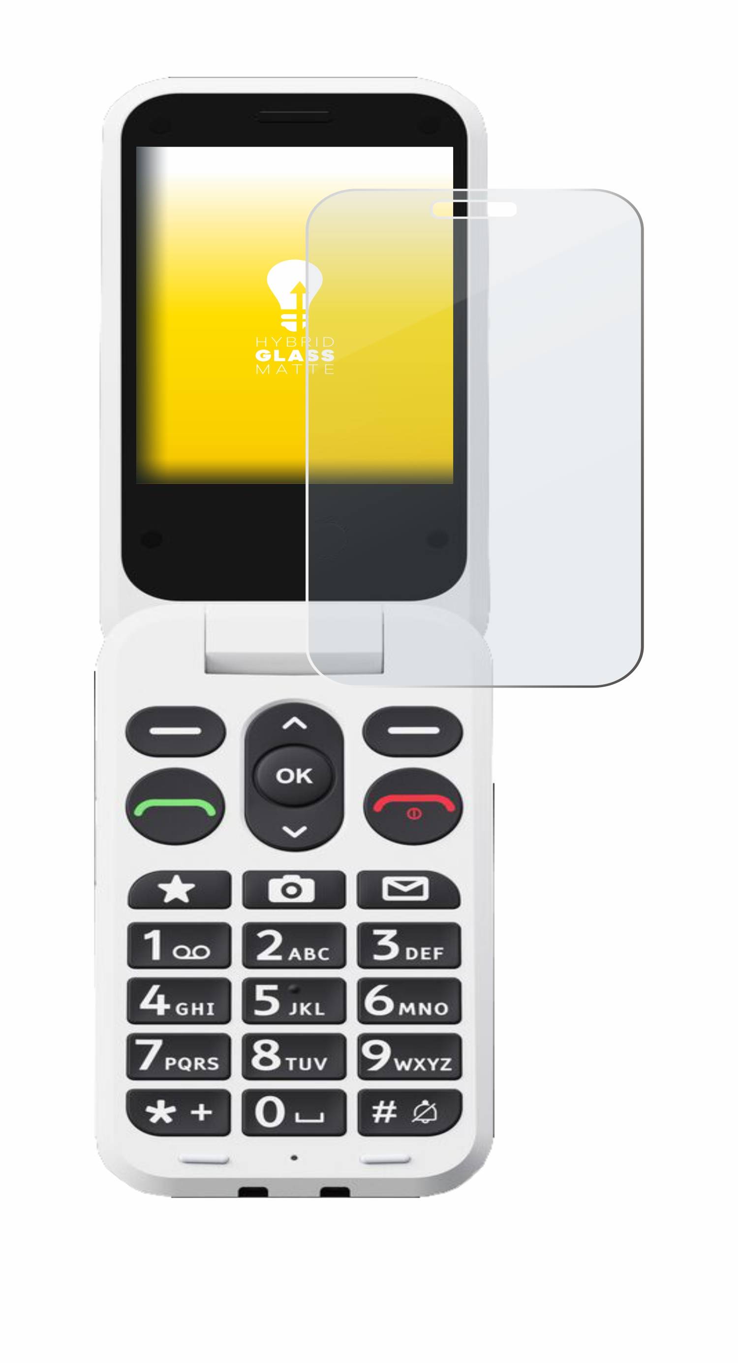 upscreen Hybrid Glas Matt Panzer-Folie für Doro Leva L30