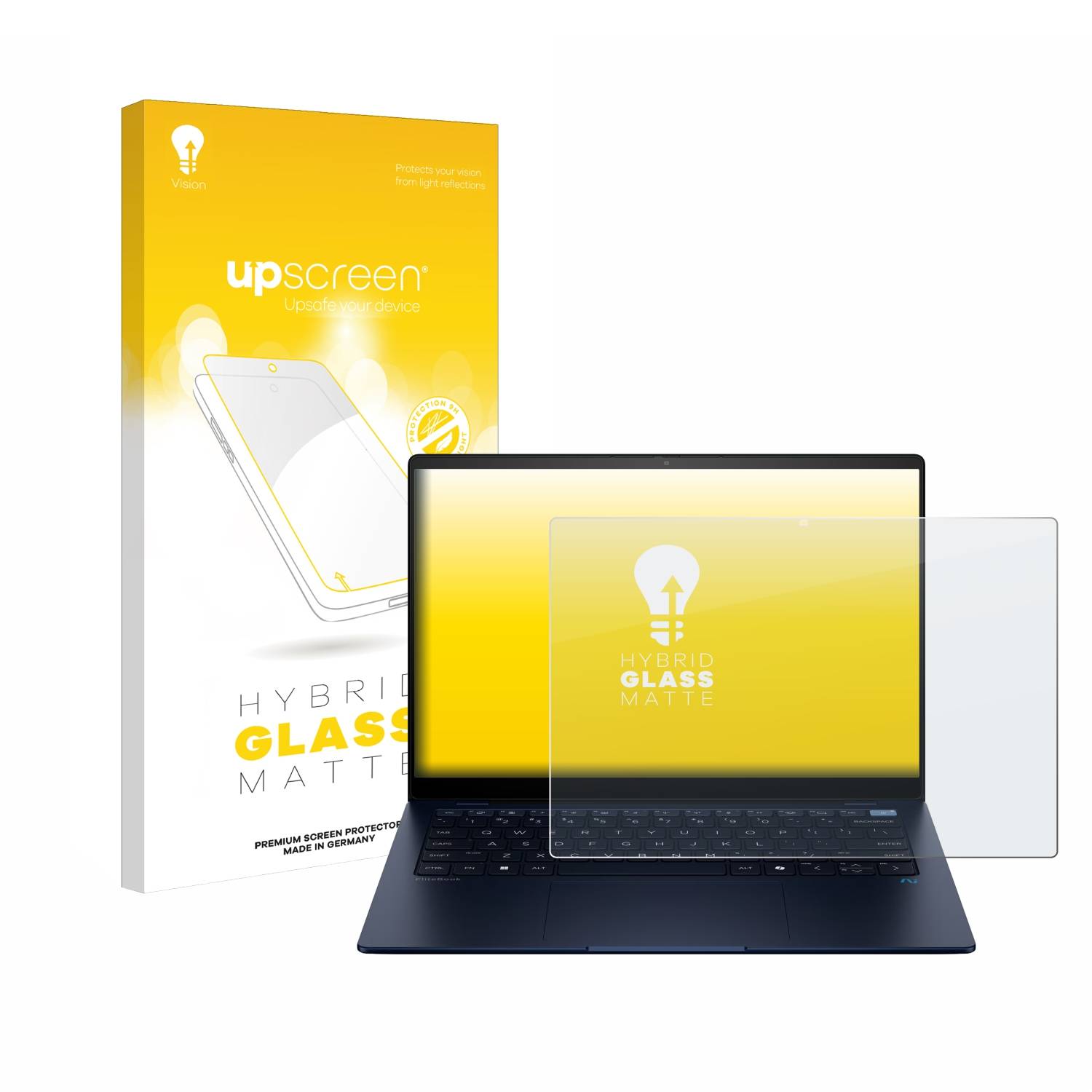 upscreen Hybrid Glas Matt Panzer-Folie für HP EliteBook Ultra 14 G1q
